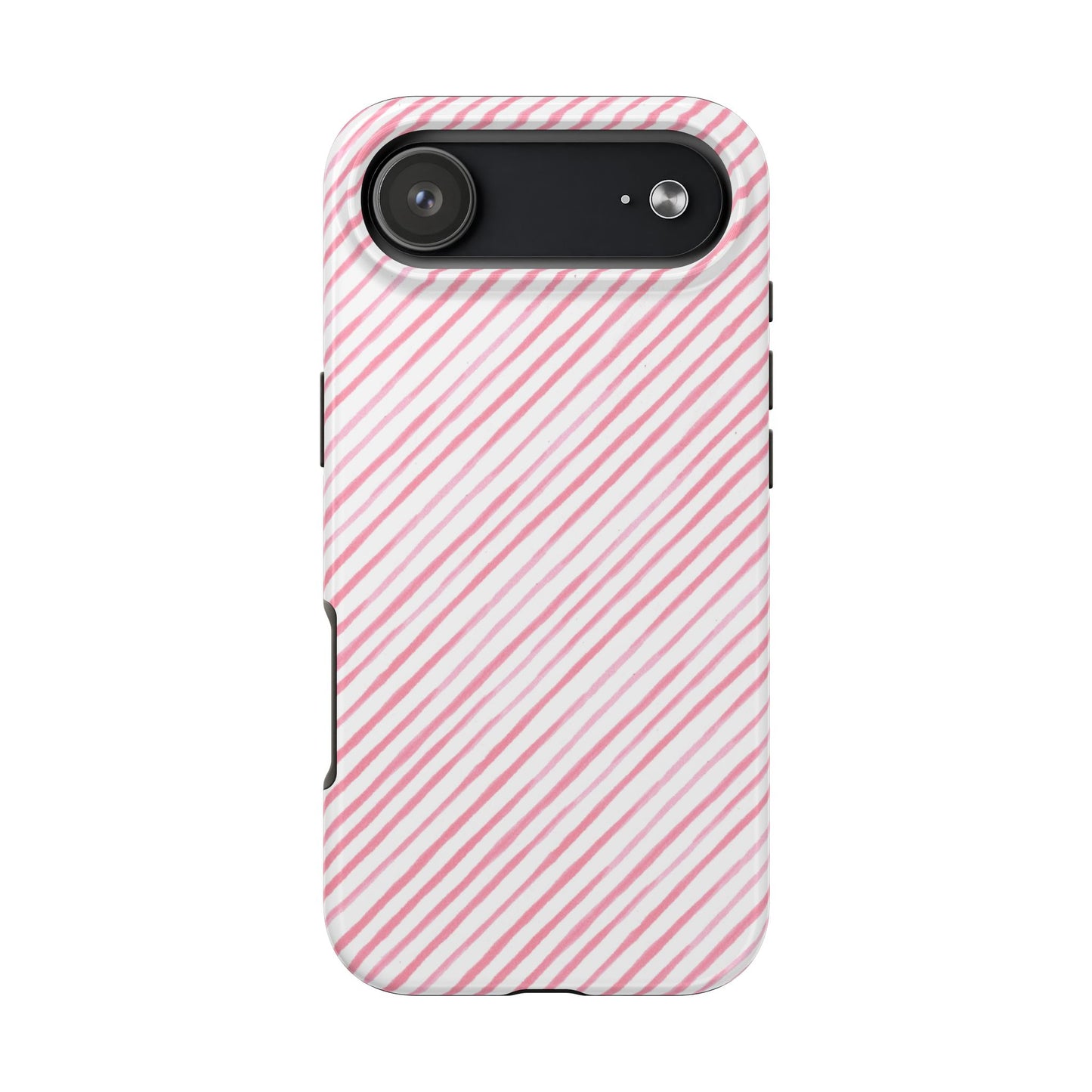 Bias Stripe White / Pink Phone Case