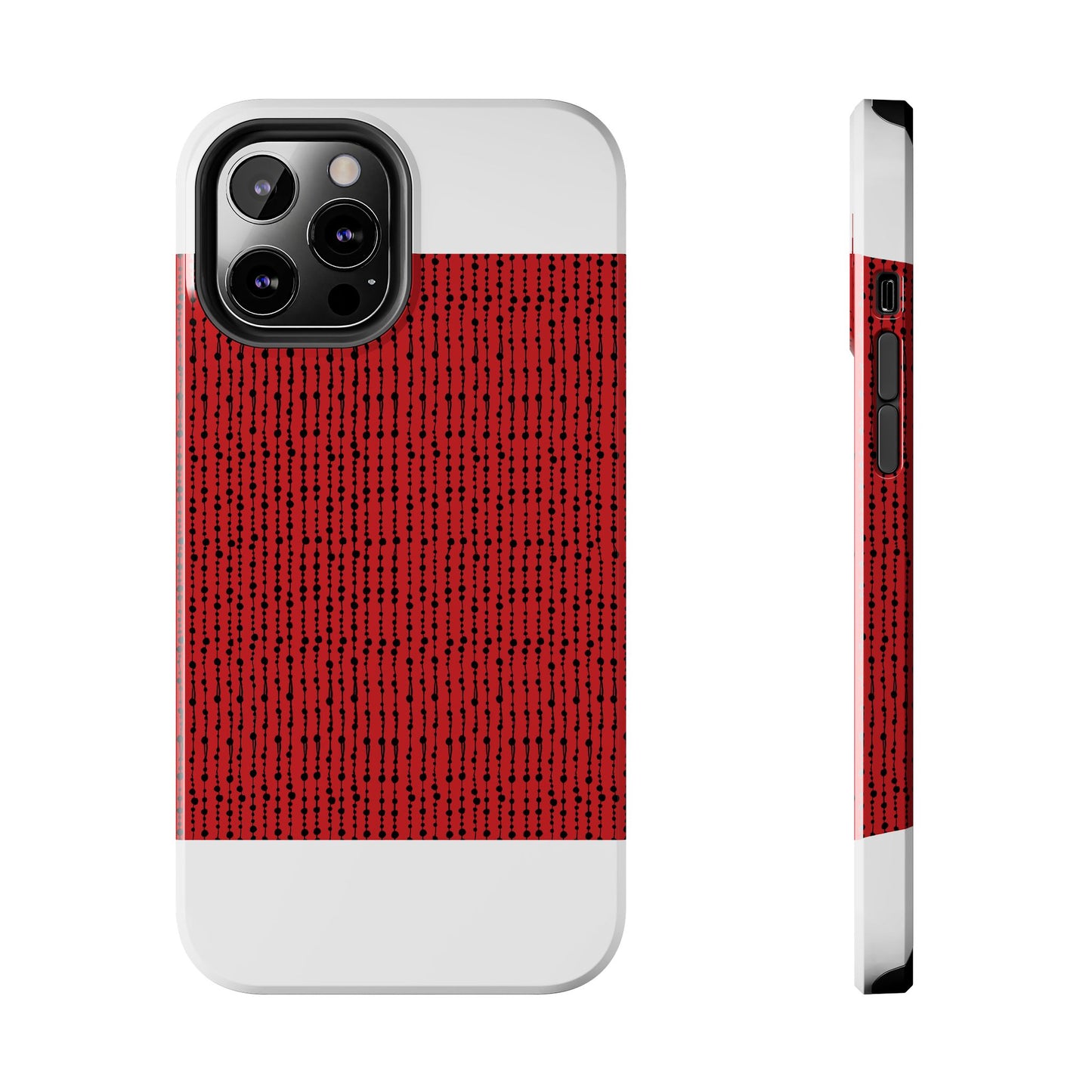 Beaded Curtain Red / Black Phone Case