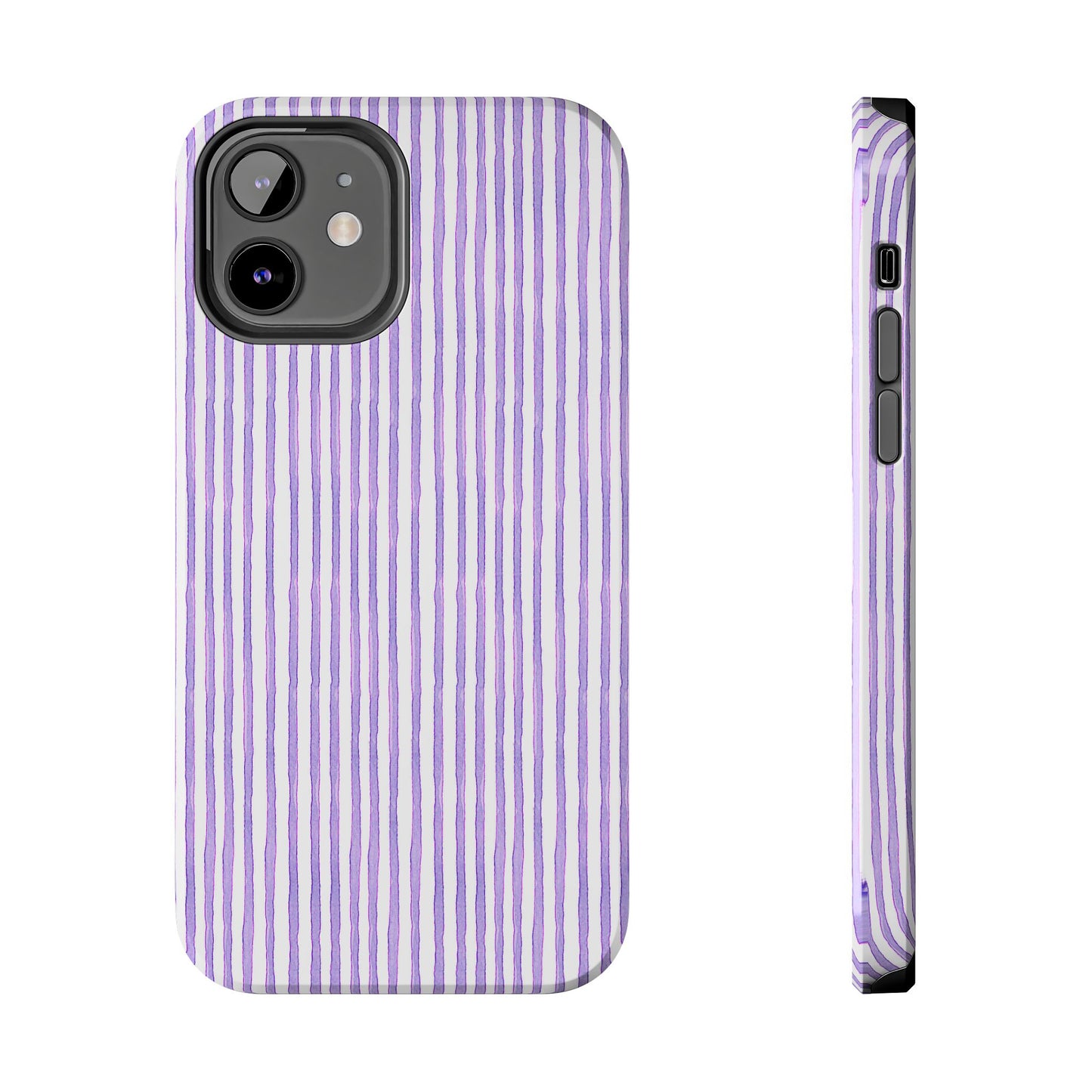 Candy Stripe White / Lilac Phone Case
