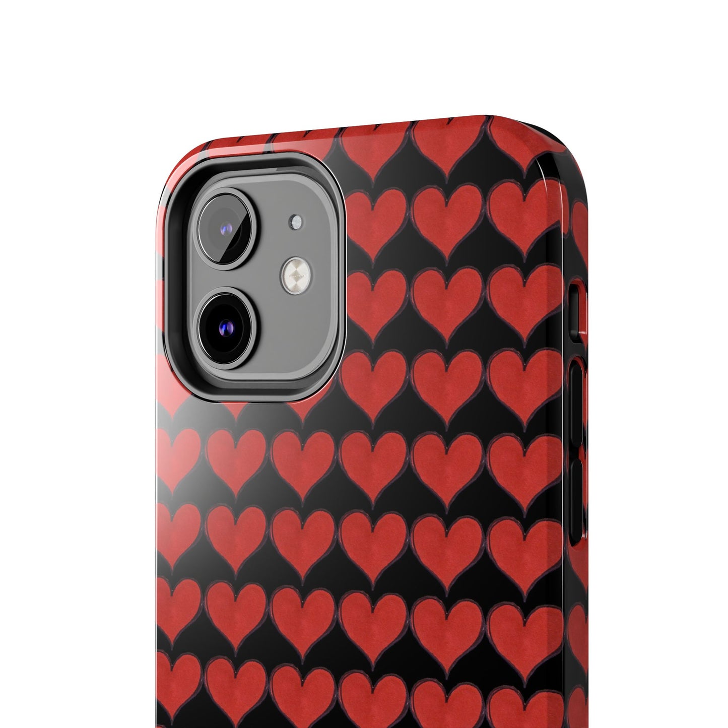 Heartbeats Black / Red Phone Case