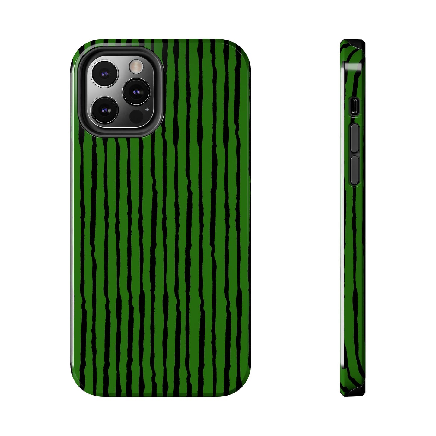 Sorta Stripe Green / Black Phone Case