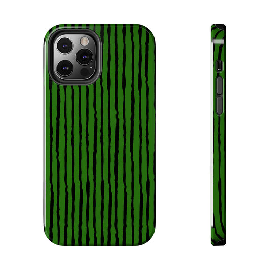 Sorta Stripe Green / Black Phone Case