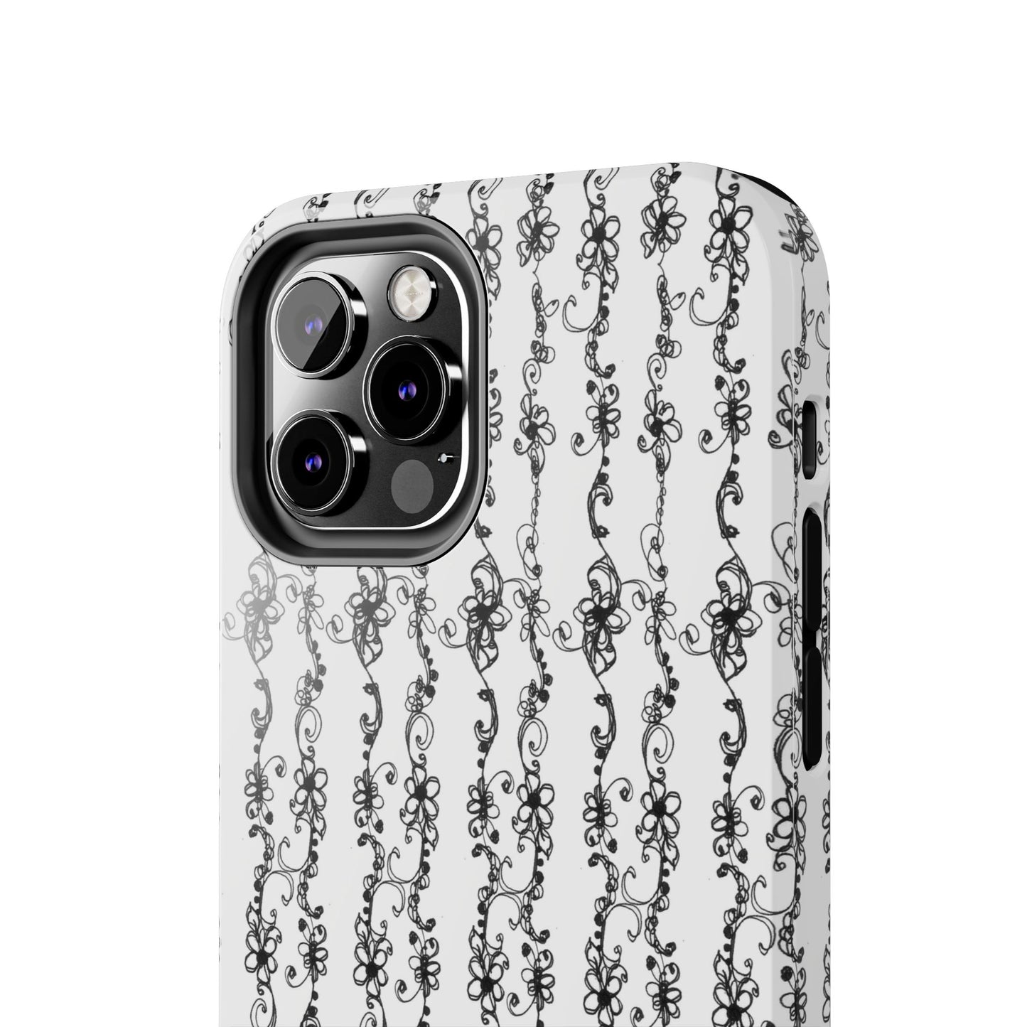 Flower Scroll Stripe Phone Case