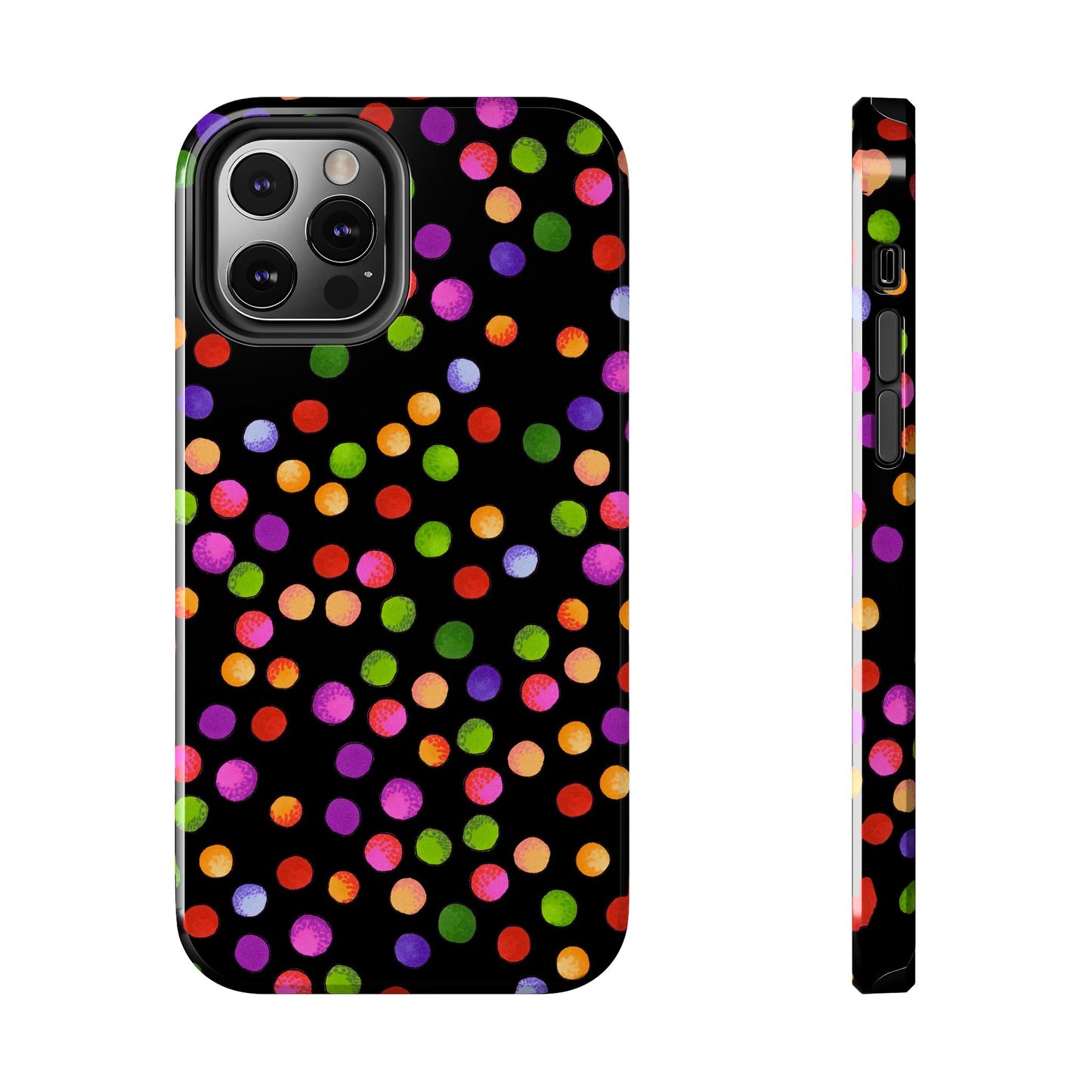 Big Fun Dots Black Phone Case