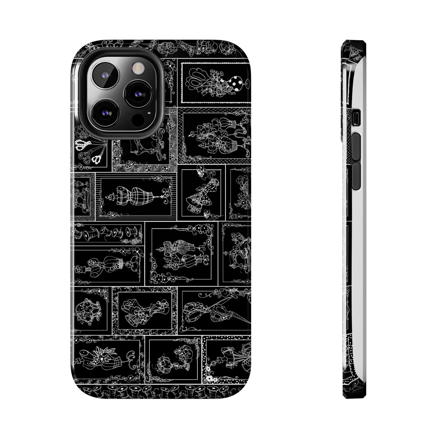 Sew Fancy Black Phone Case