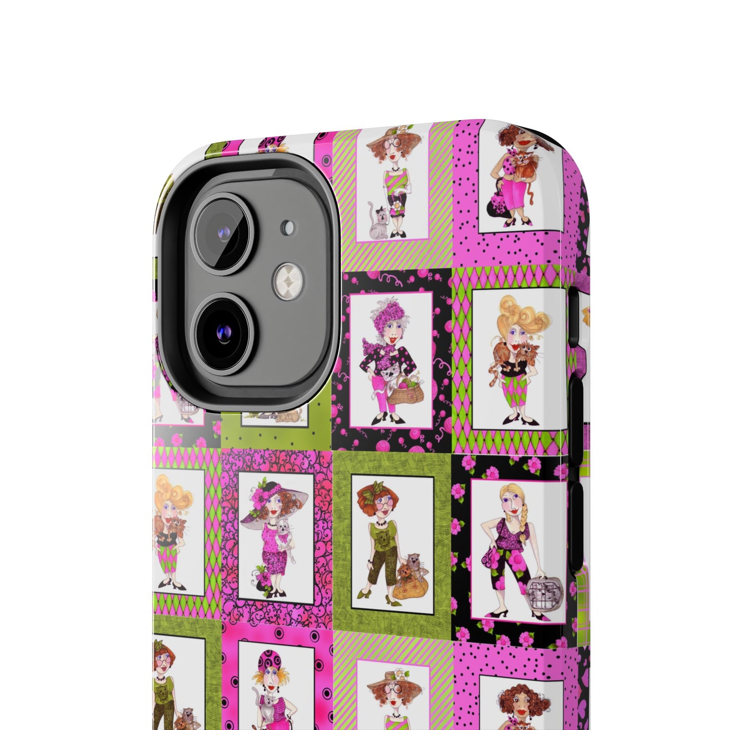 Cat Ladies Cerise Phone Case