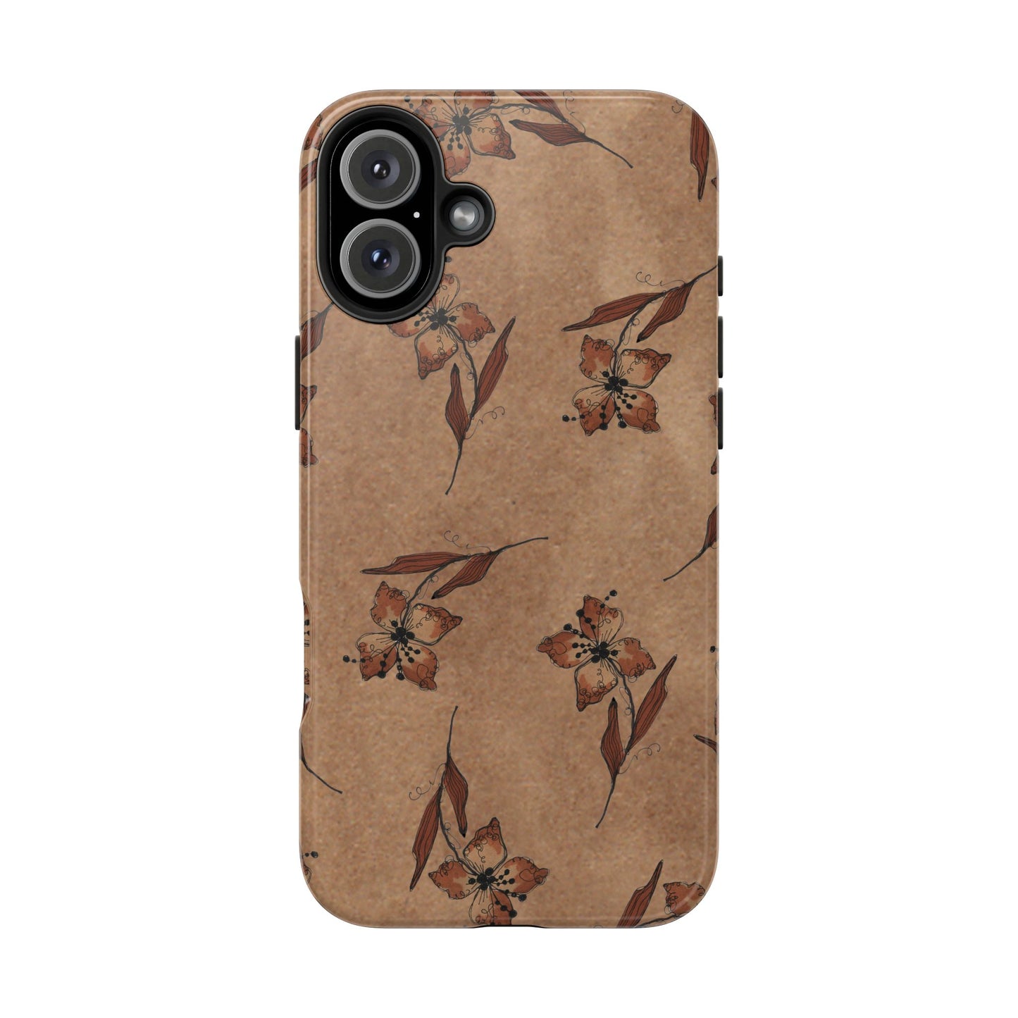 Brown Buds Phone Case
