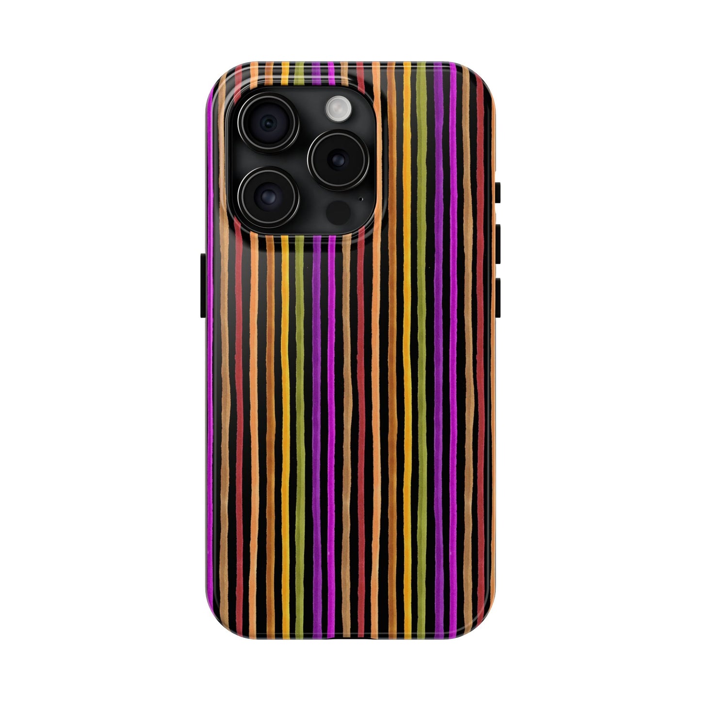 Spice Stripe Black Phone Case