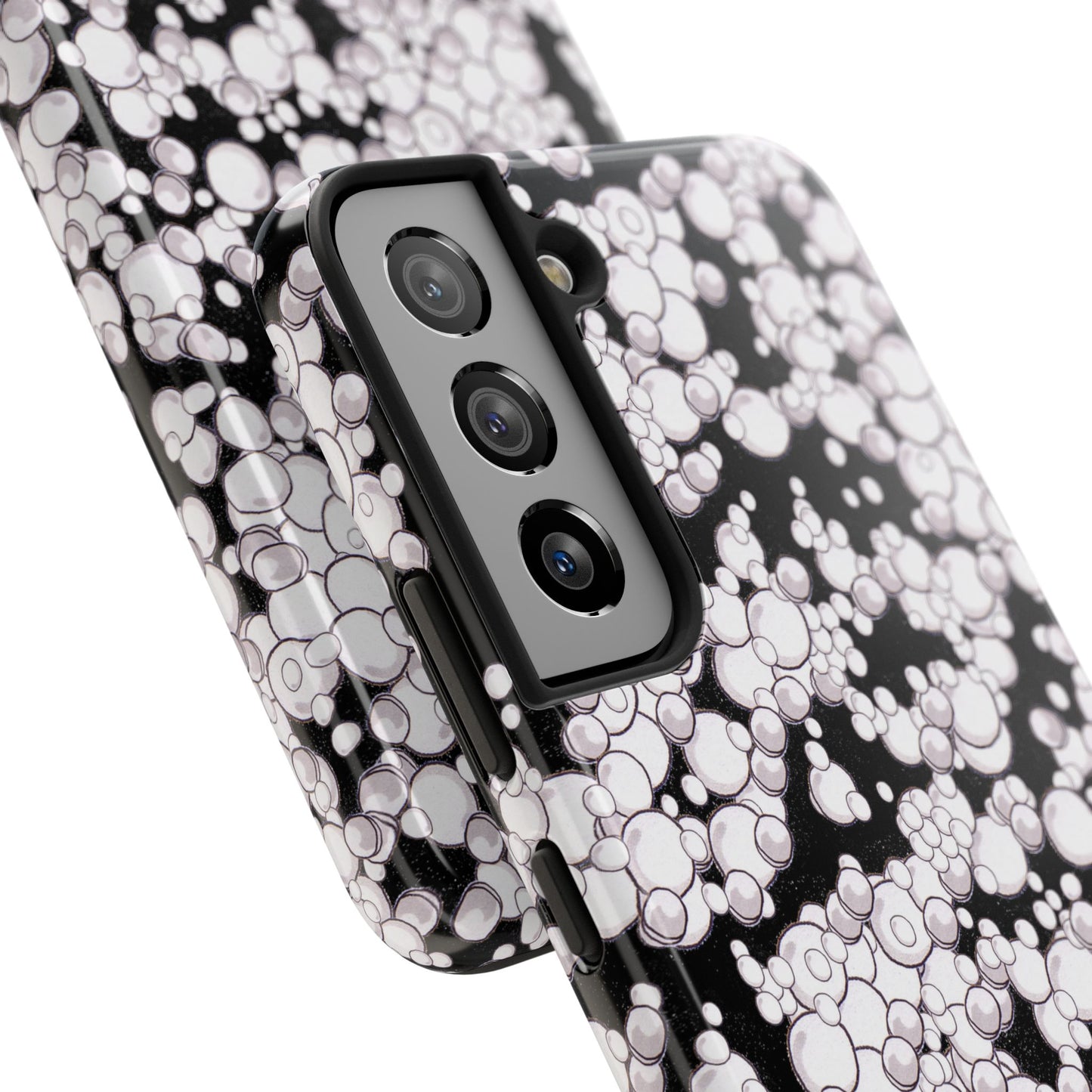 Bubble Dots Black Phone Case