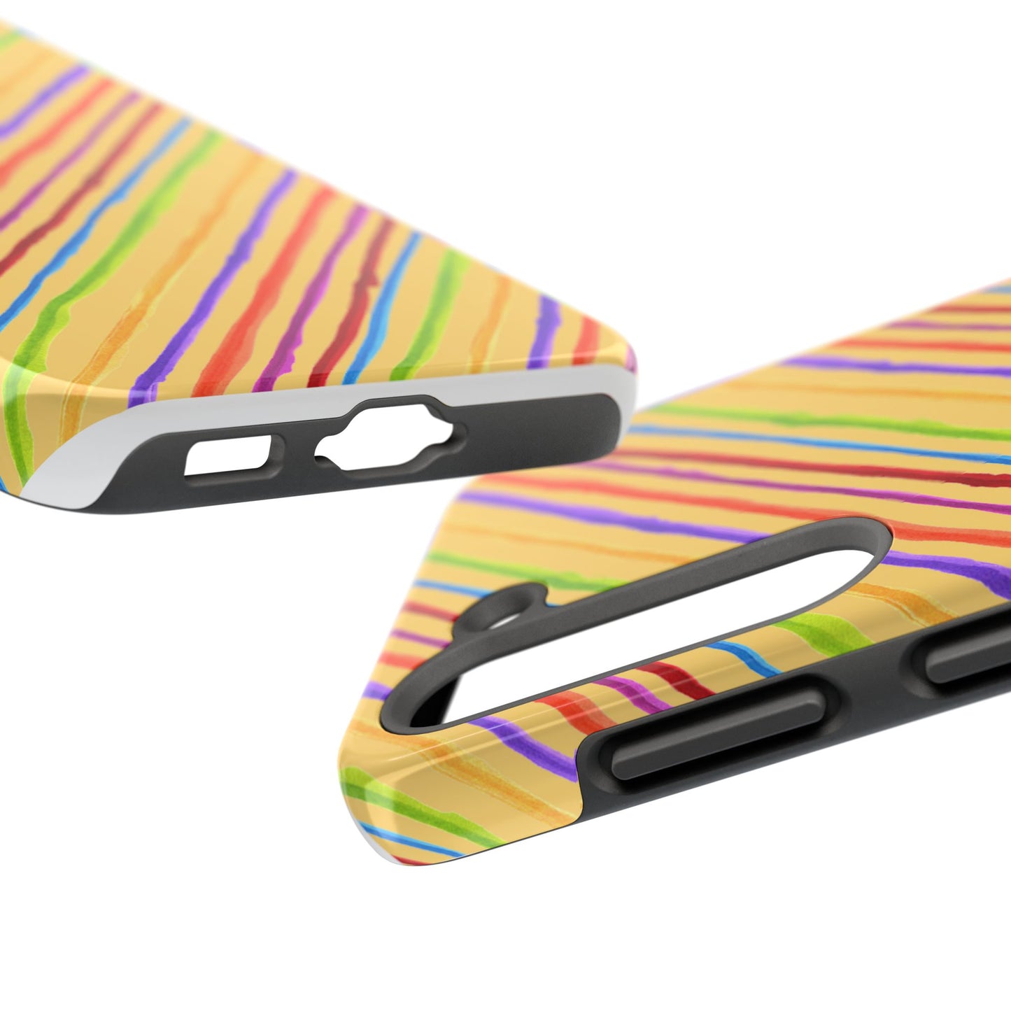 Calico Stripe Yellow Phone Case
