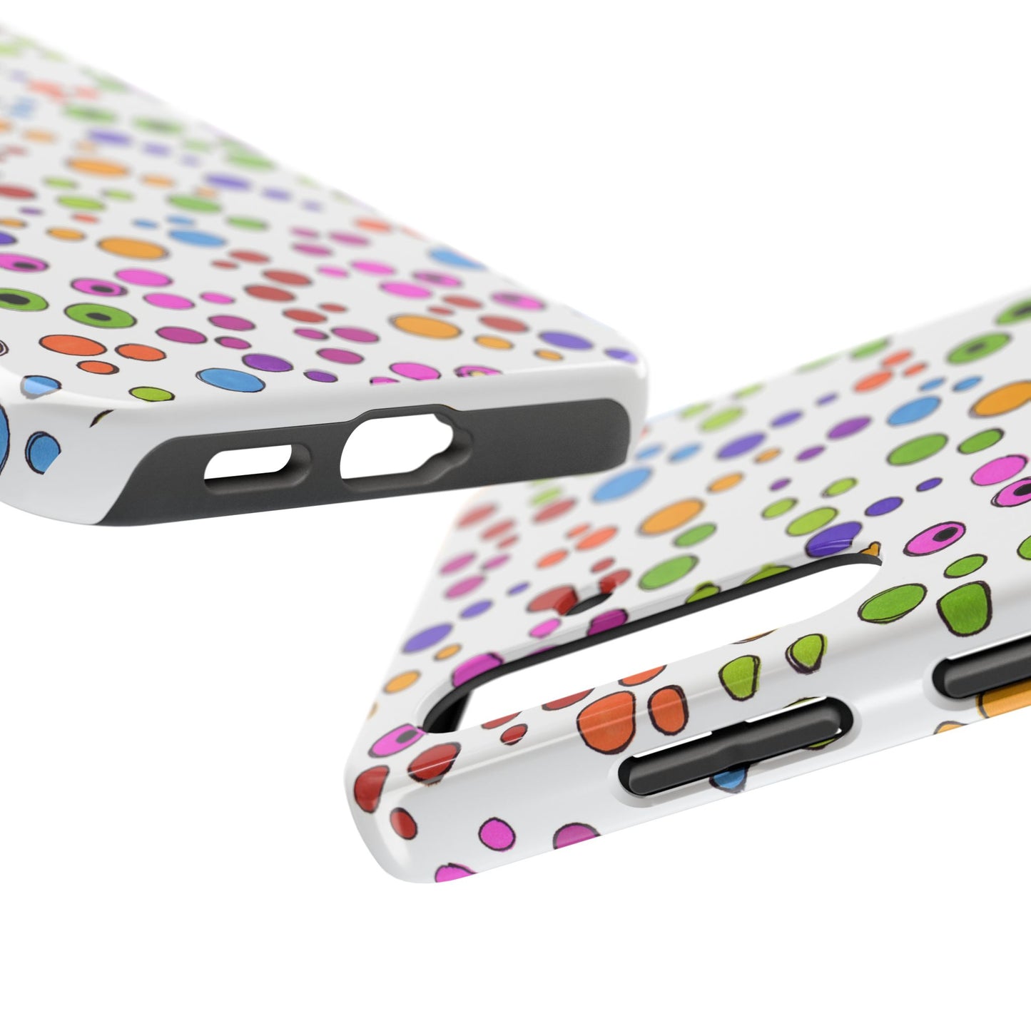 Dog Dots White / Multi Phone Case
