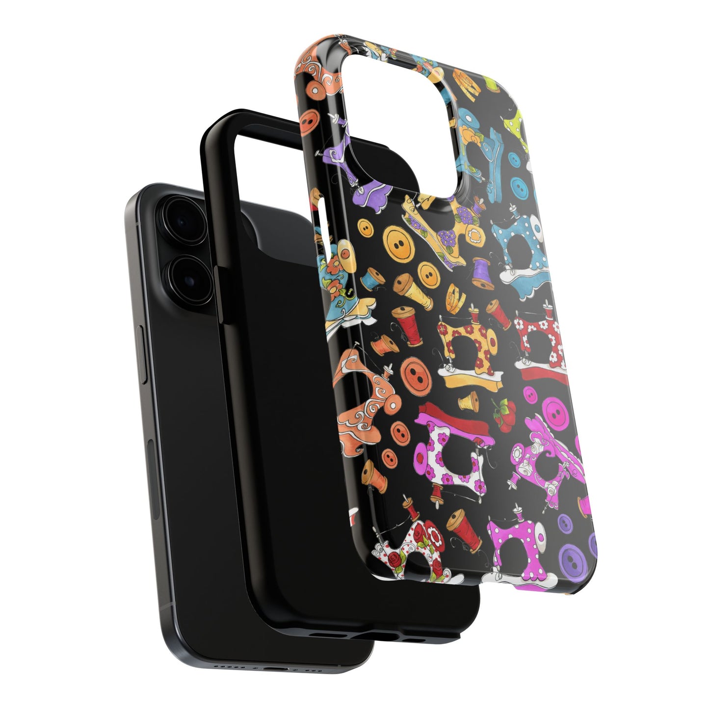 Sew Assorted Black Phone Case