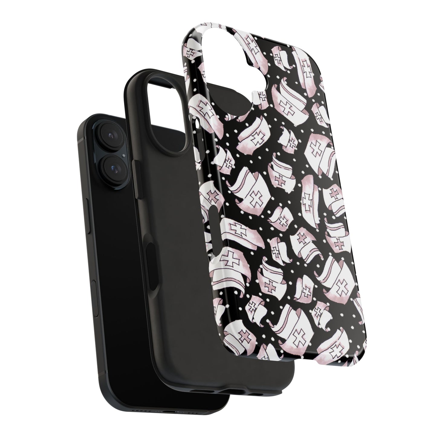 Med Hats Black Phone Case