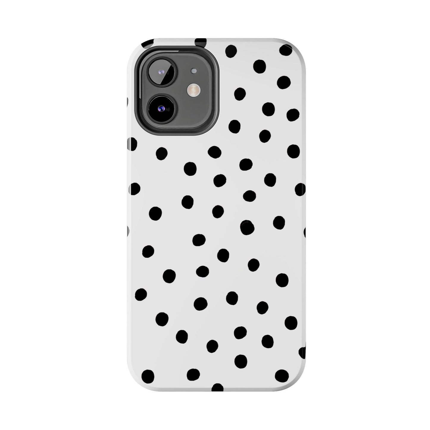 Dot White / Black Phone Case