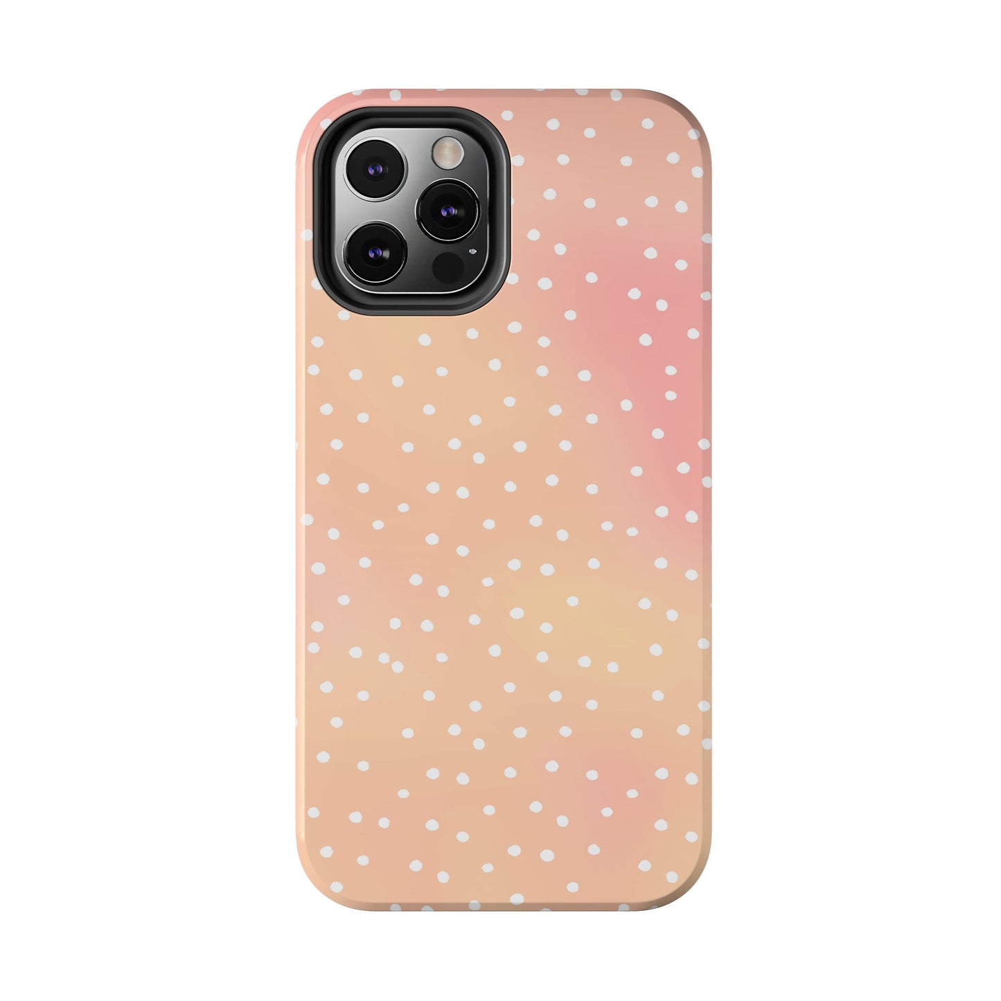 Dinky Dots Peach / White Phone Case