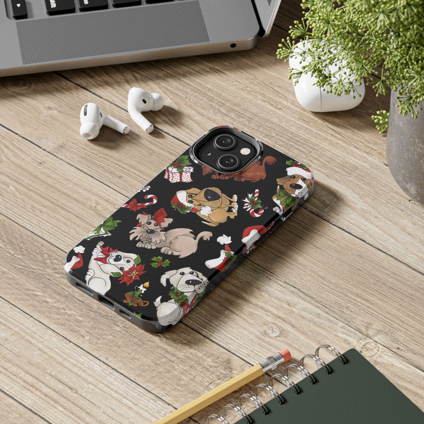 Doggie Toss Black Phone Case