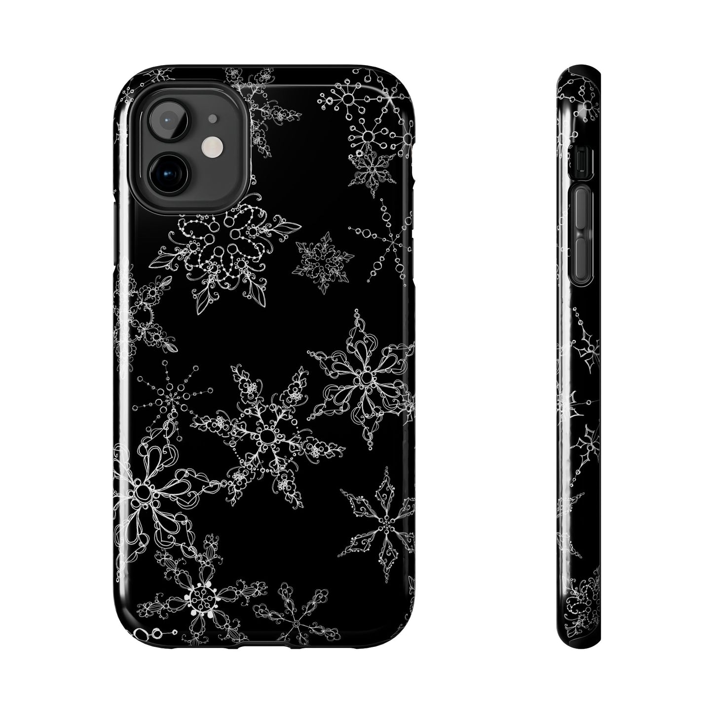 Random Flakes Black Phone Case