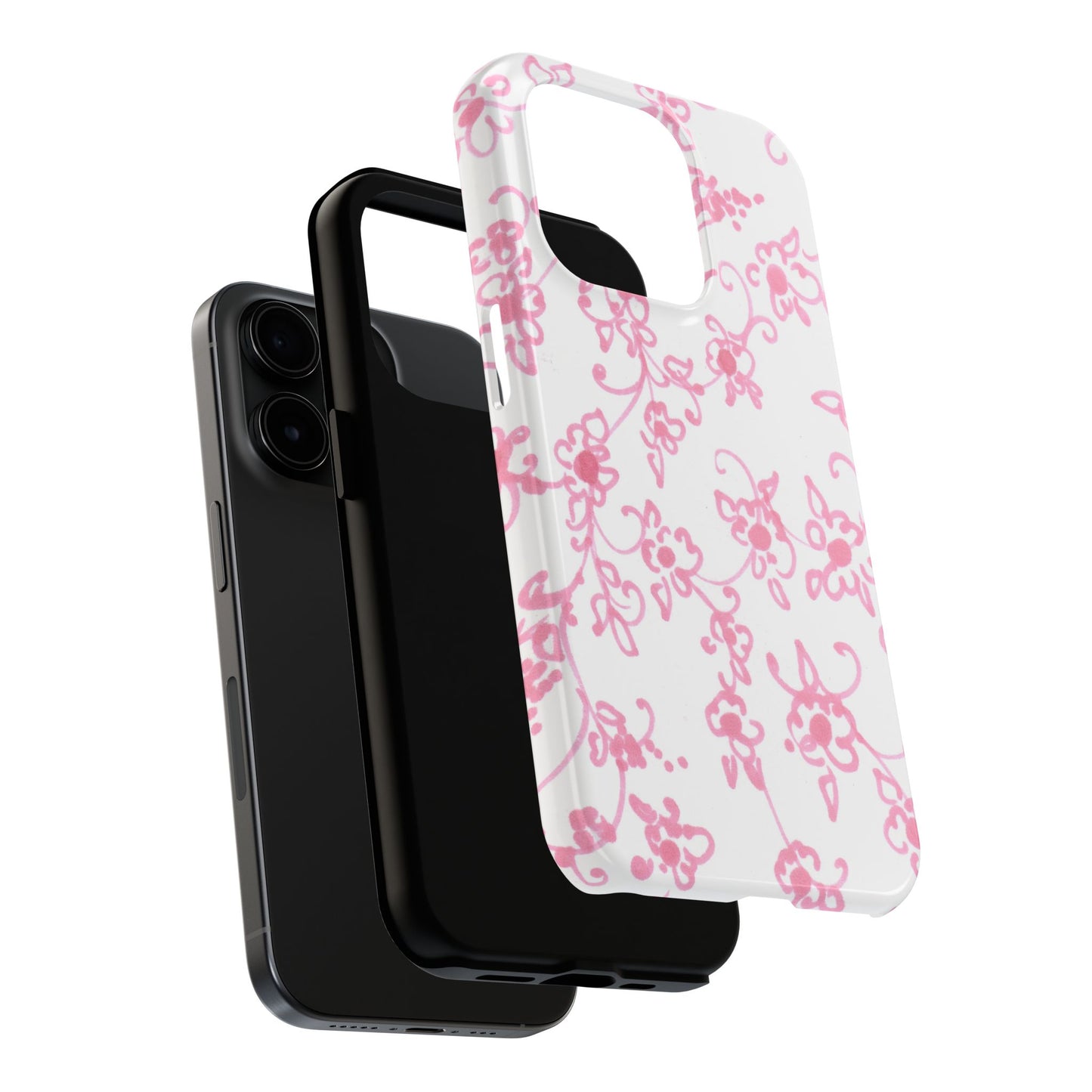 Juliette Ladies White / Pink Flowers Phone Case