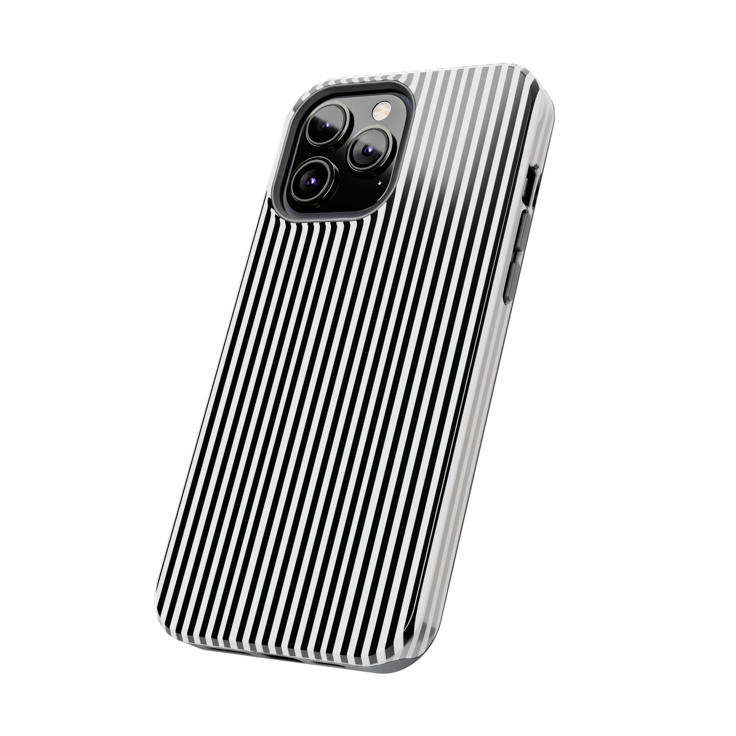 Stripe White / Black Phone Case