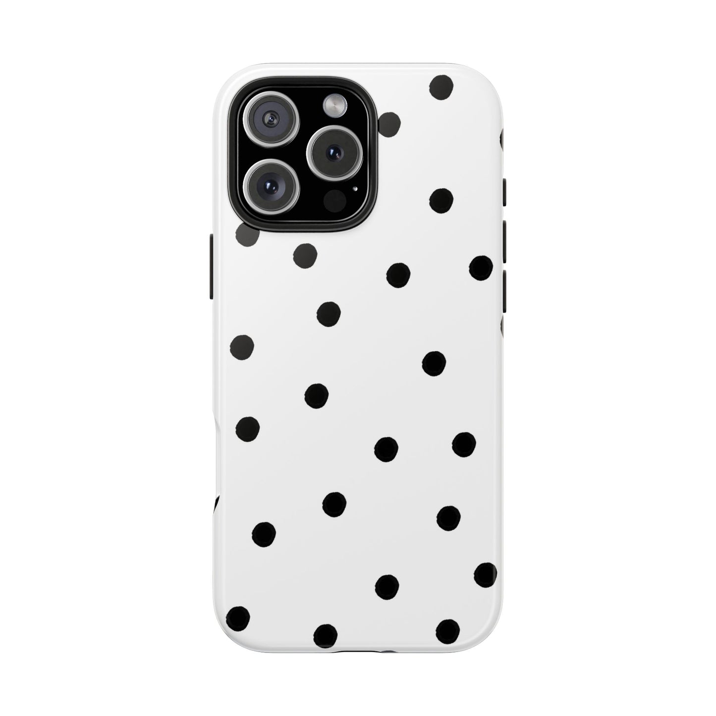 Space Dots White / Black Phone Case