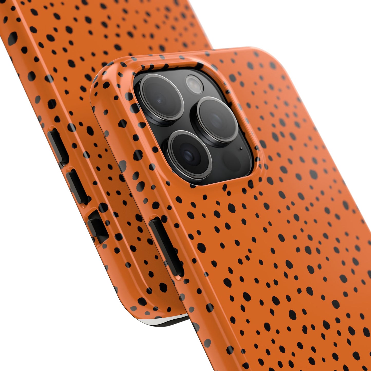 Pepper Dots Orange / Black Phone Case