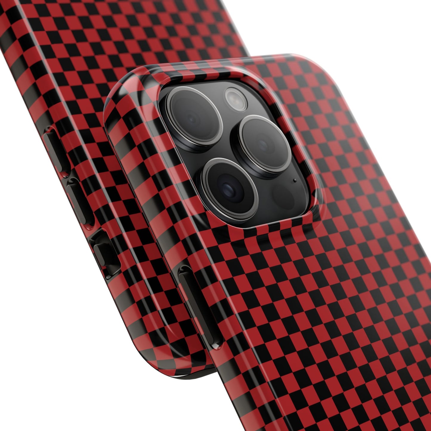 Checkerboard Red / Black Phone Case