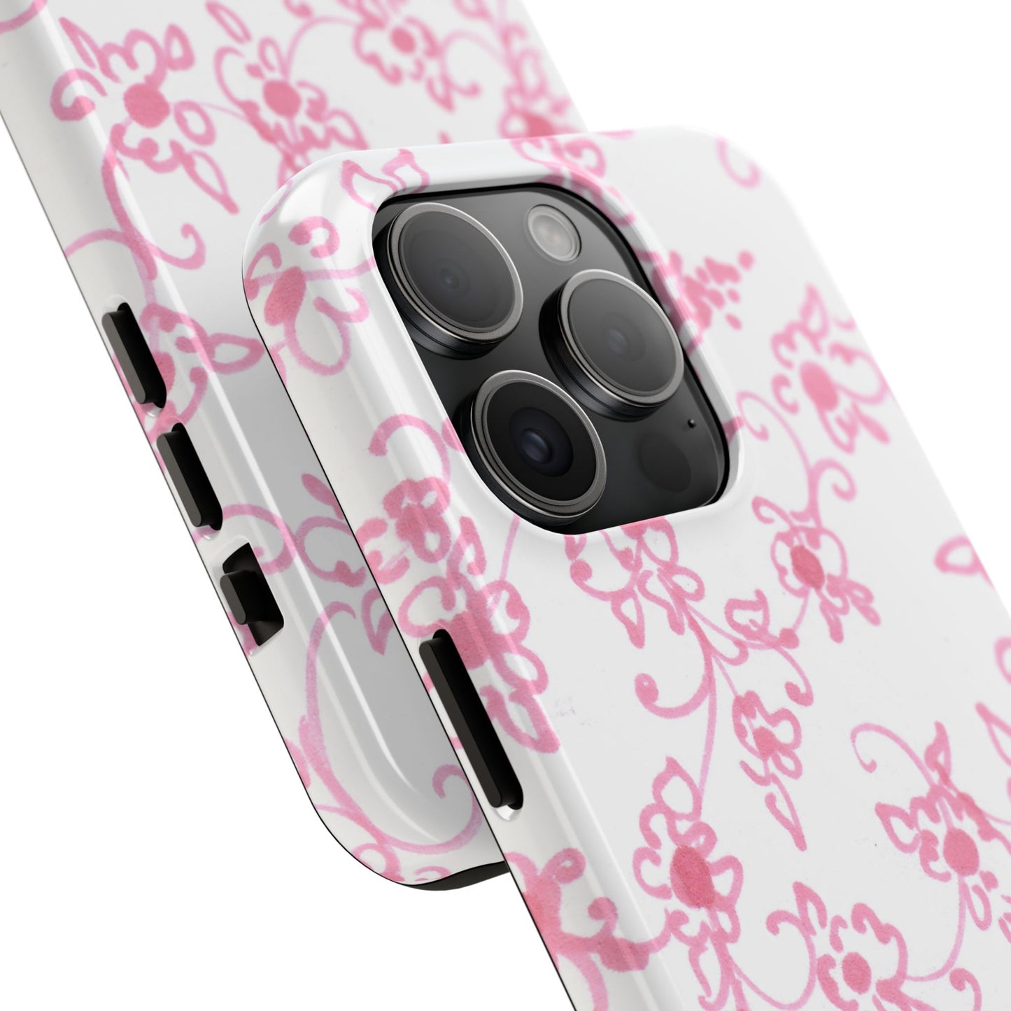 Juliette Ladies White / Pink Flowers Phone Case