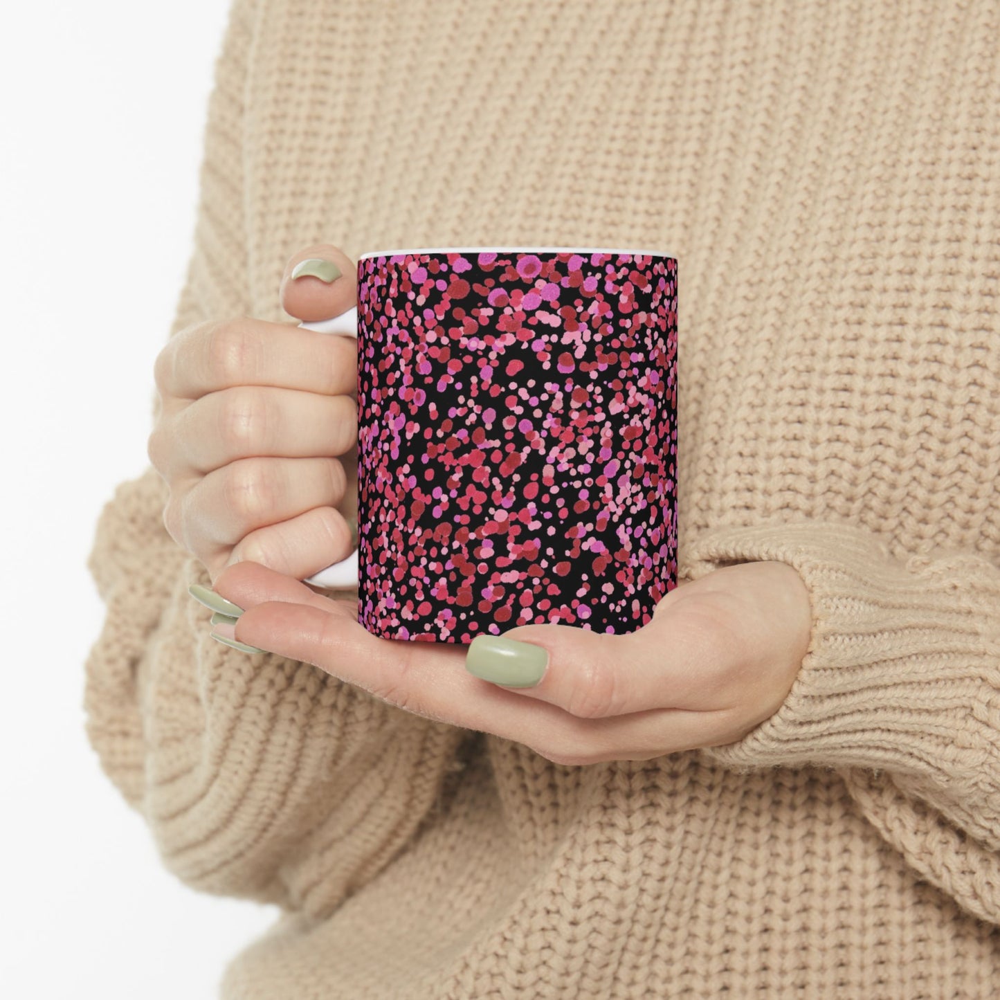Confetti Black / Pink Cup