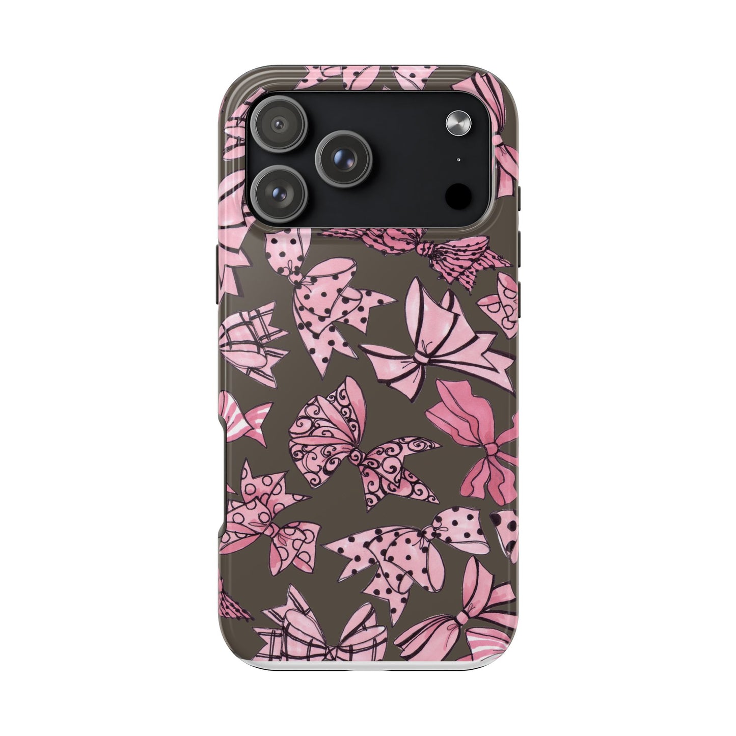 Blushing Bows Mocha Phone Case