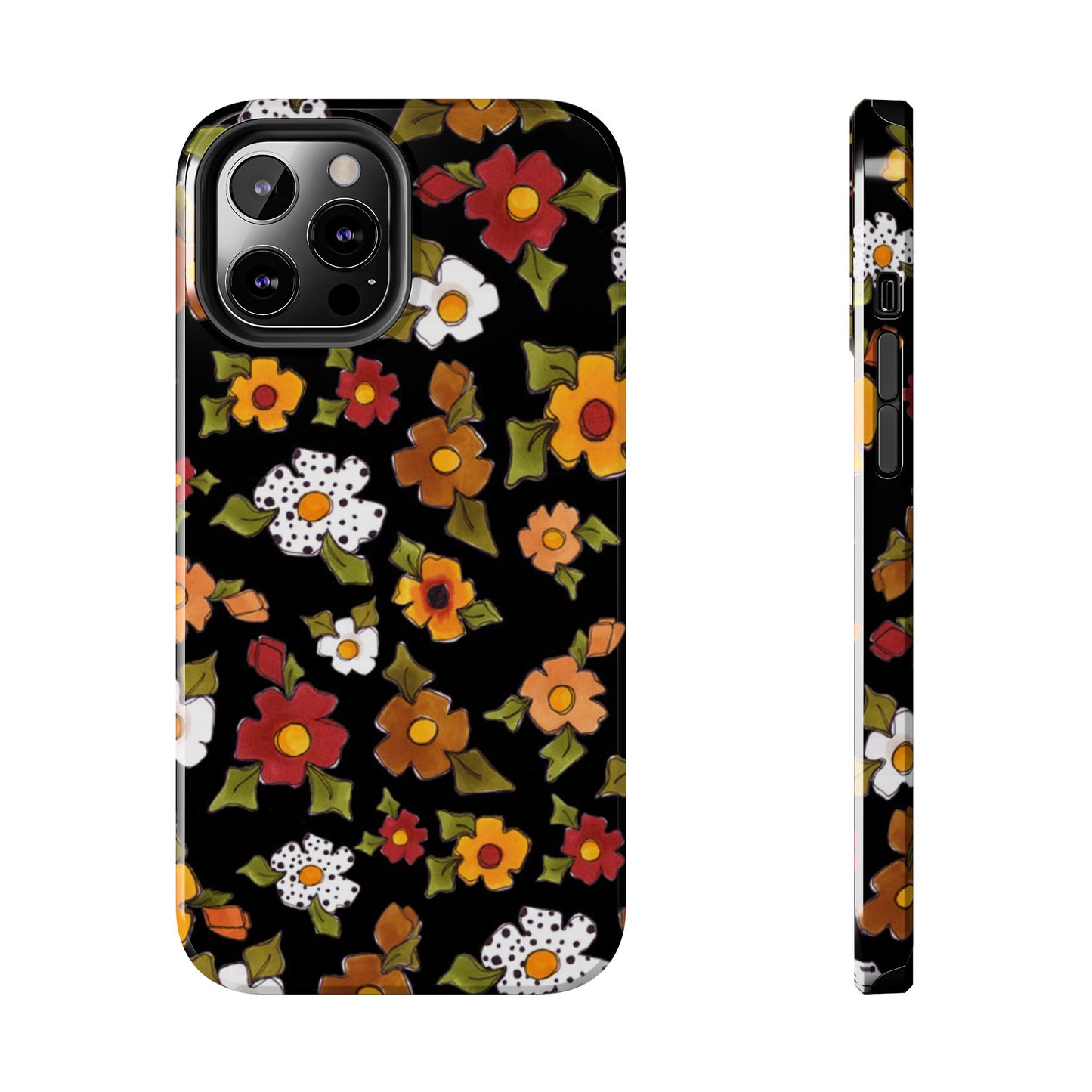 Spice Posie Black Phone Case