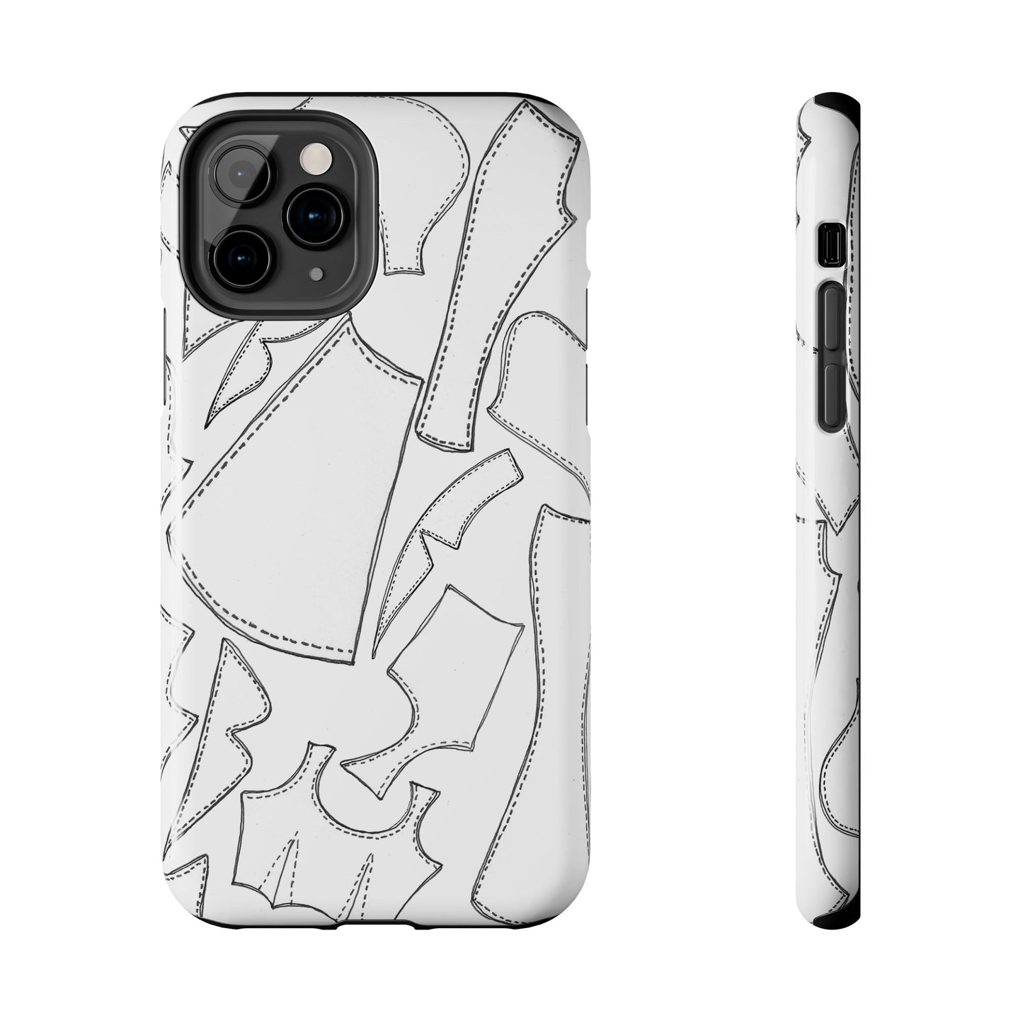 Pattern Pieces White Phone Case