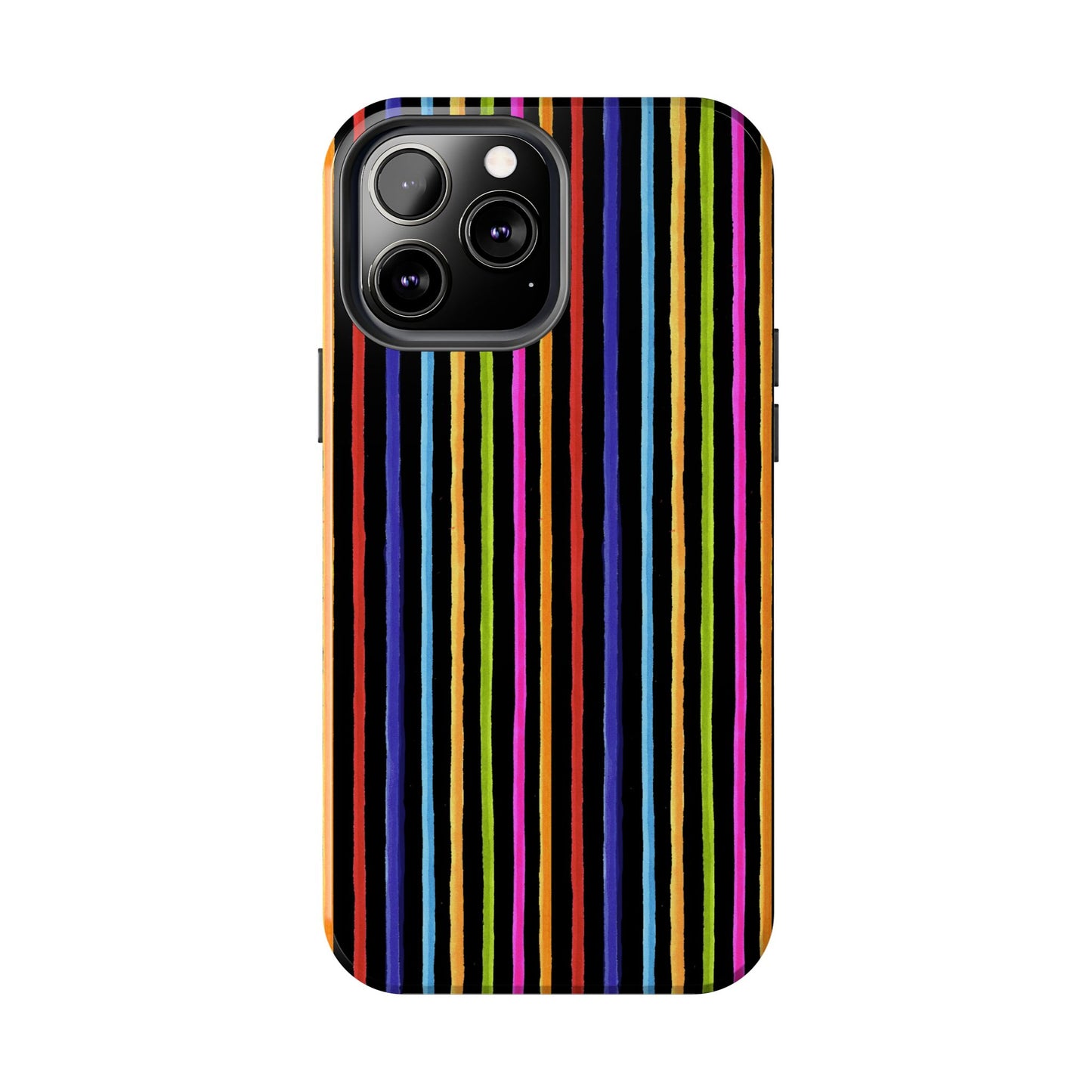 Happy Stripe Black Phone Case