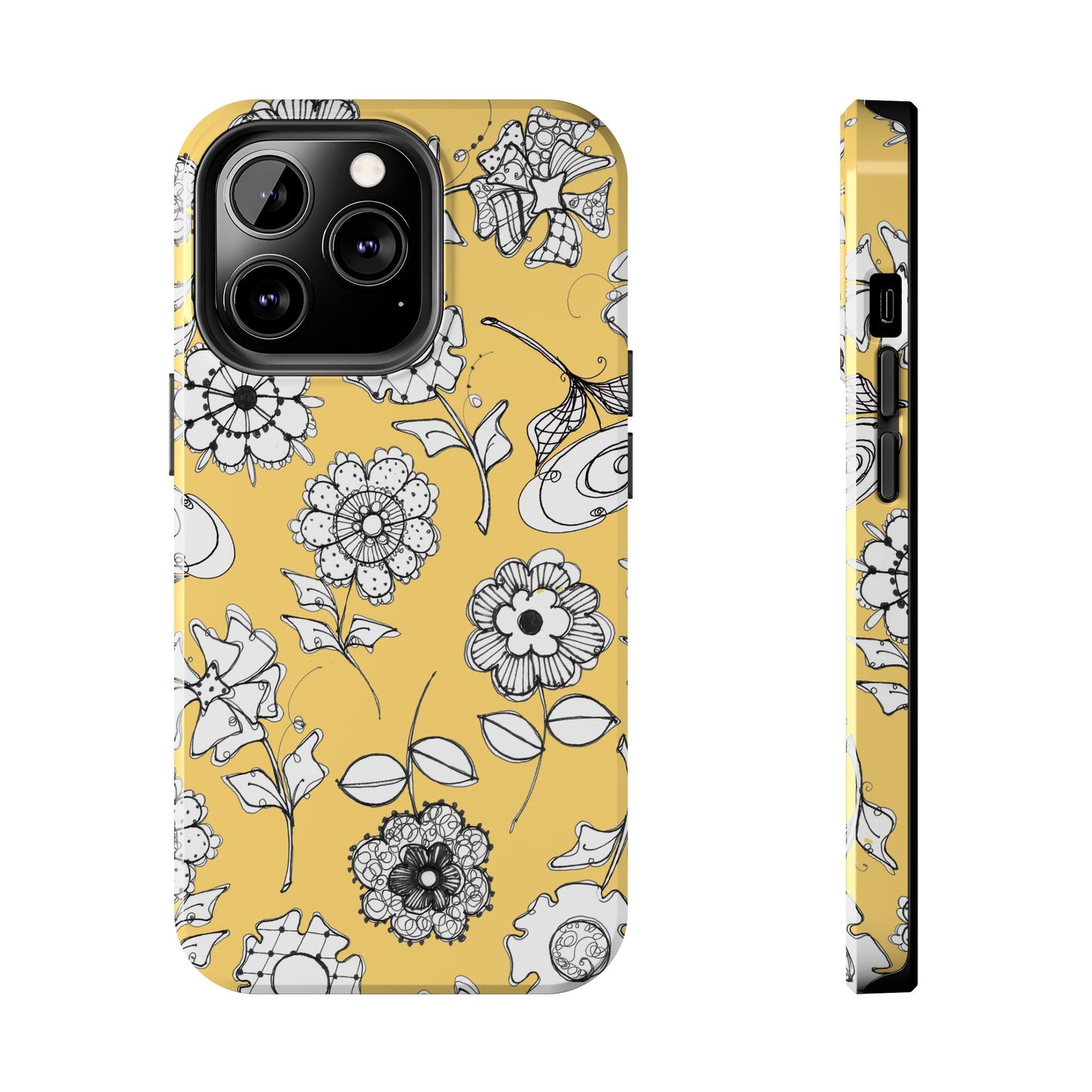 Paper Posies Yellow Phone Case