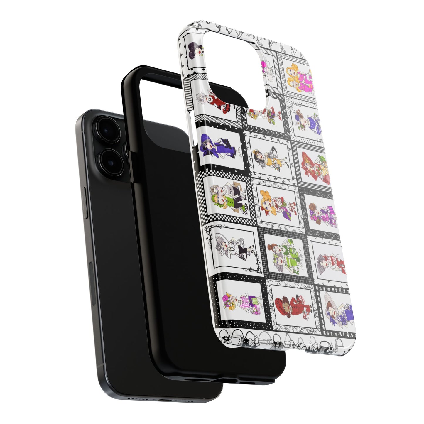 Gone Shopping White / Black Phone Case