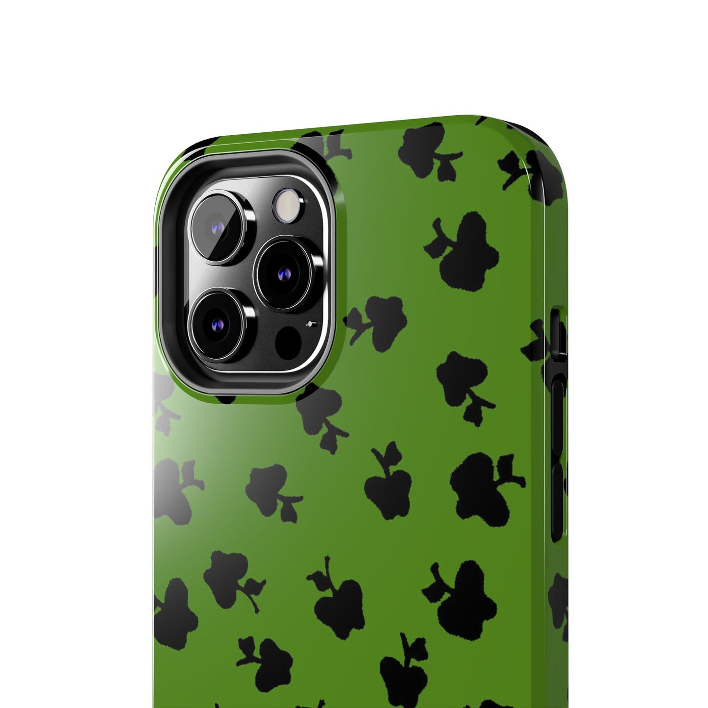 Happy Apples Green / Black Phone Case