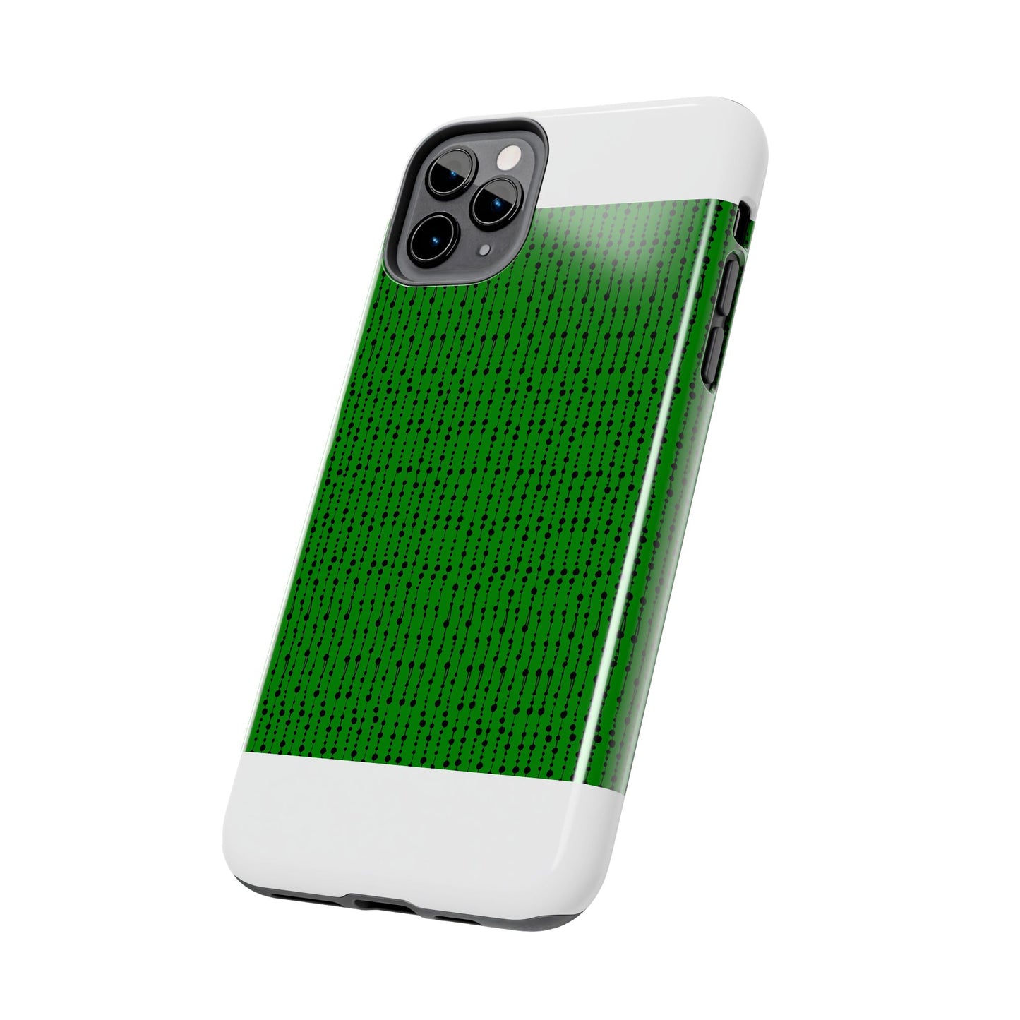 Beaded Curtain Green / Black Phone Case