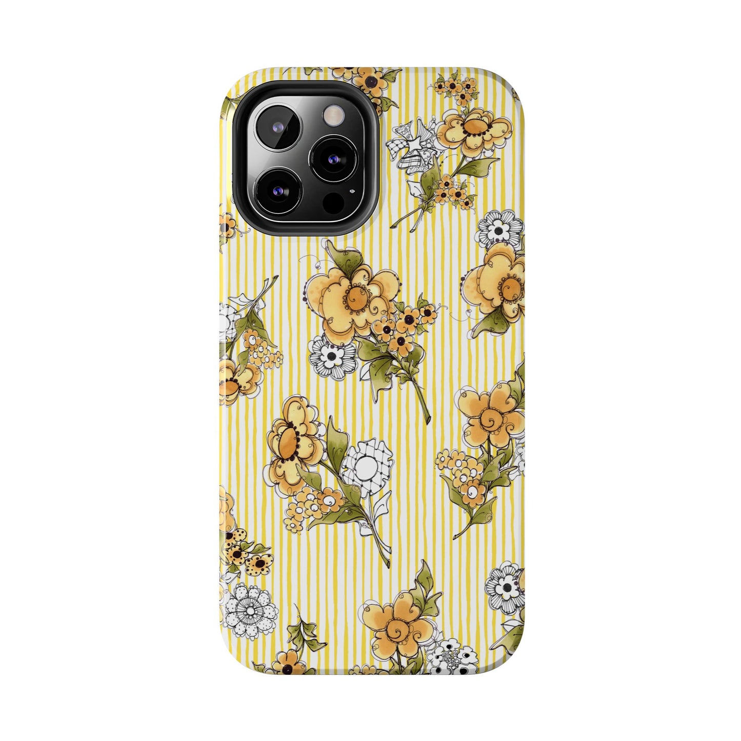 Bee Floral White / Yellow Phone Case