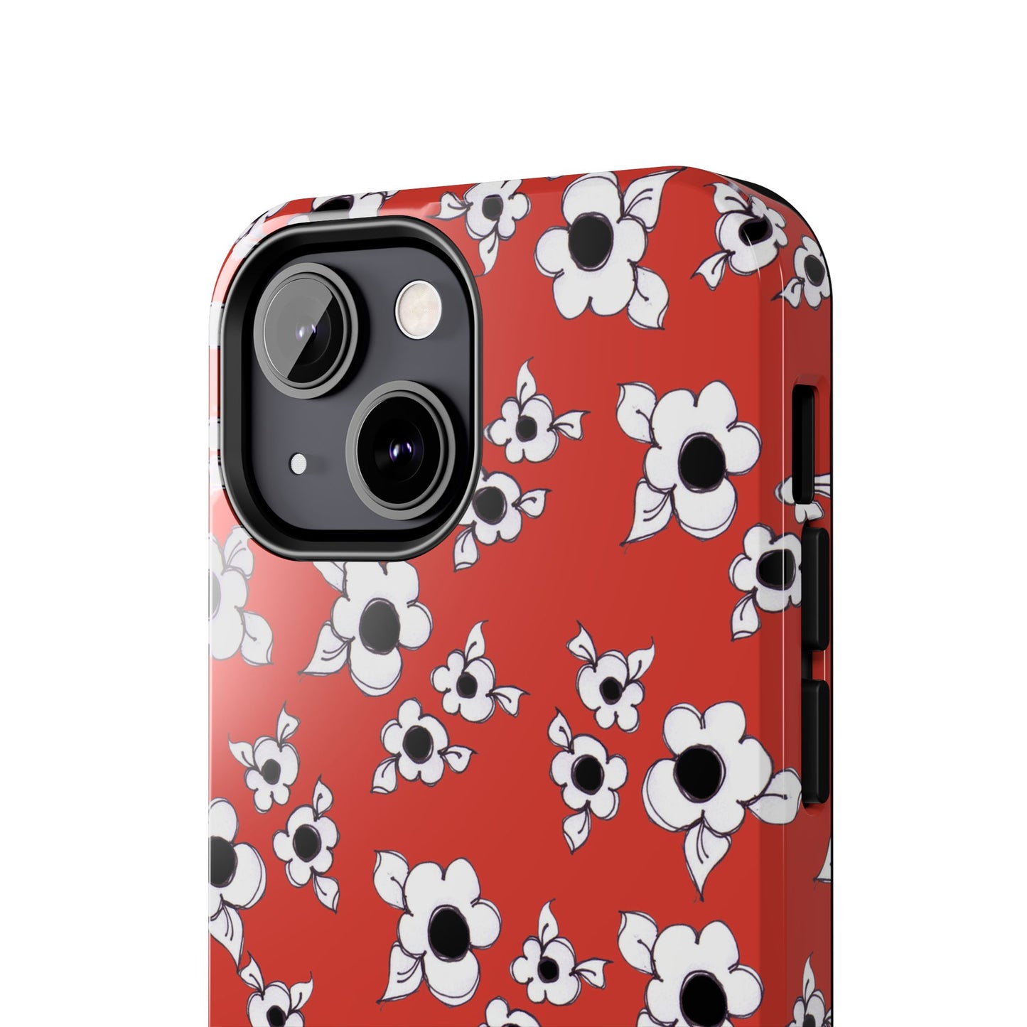 Daisy Cluster Red / Black Phone Case