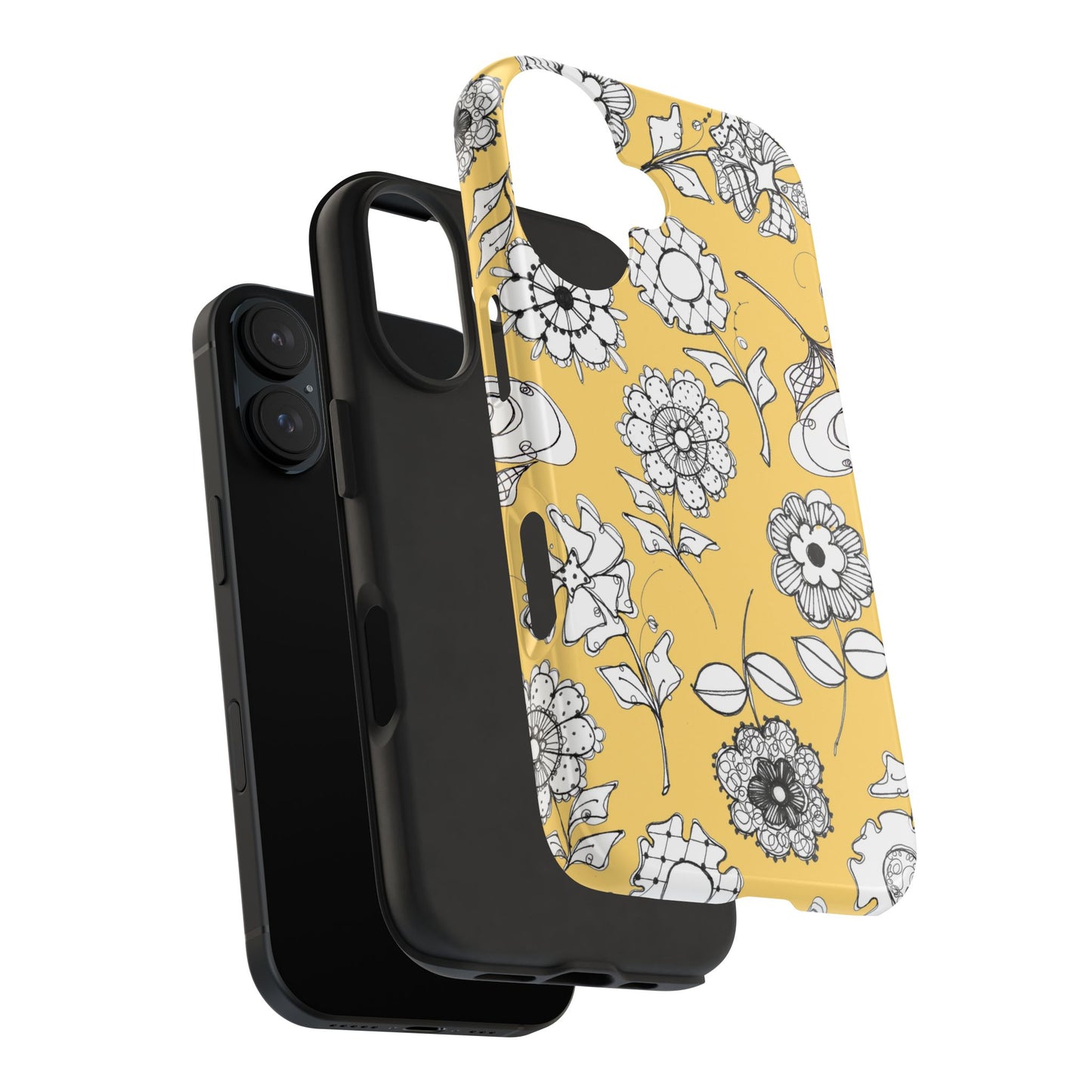 Paper Posies Yellow Phone Case