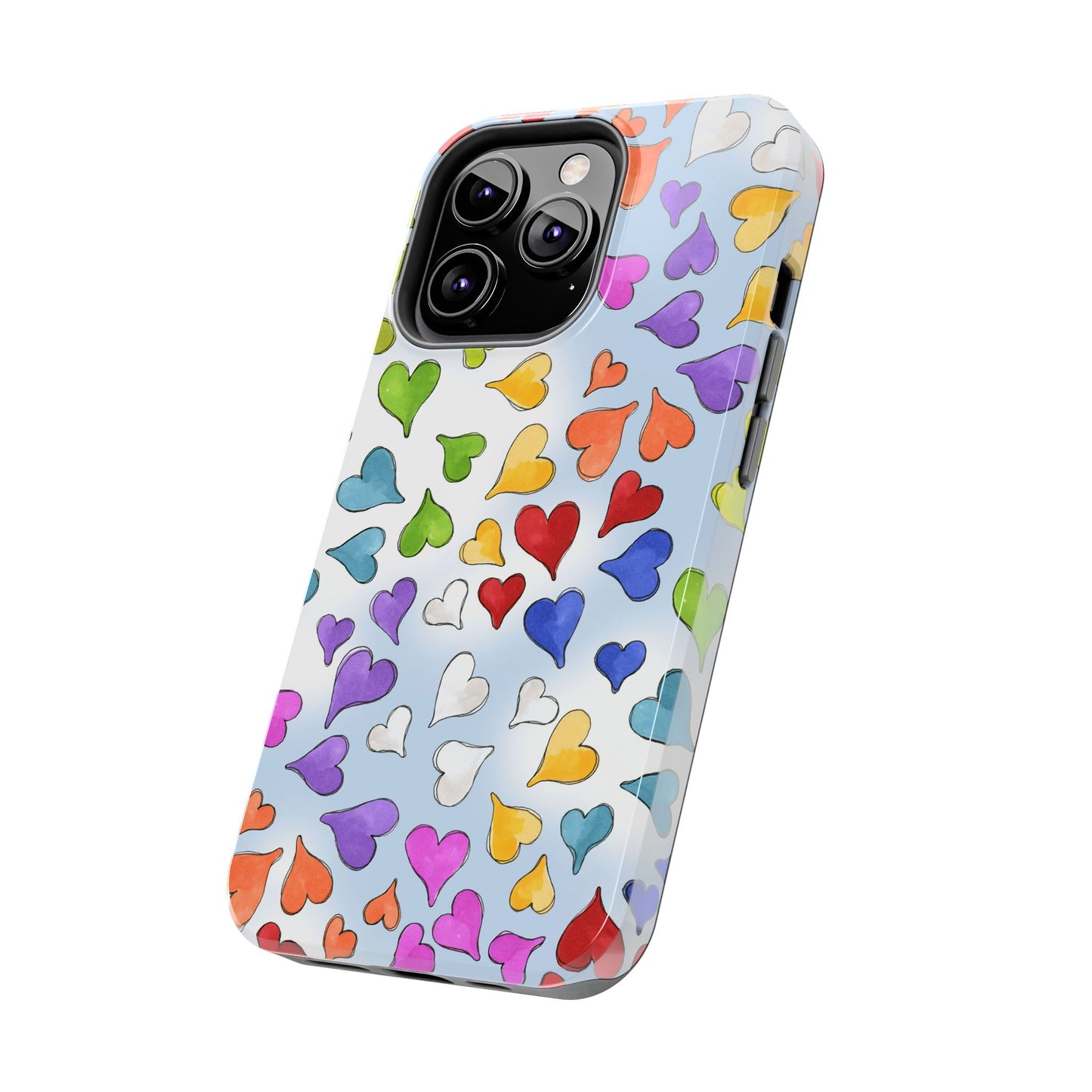 Happy Hearts Blue Sky Phone Case