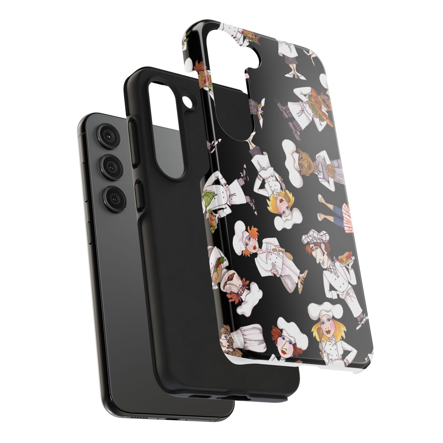 Tossed Chefs Black Phone Case