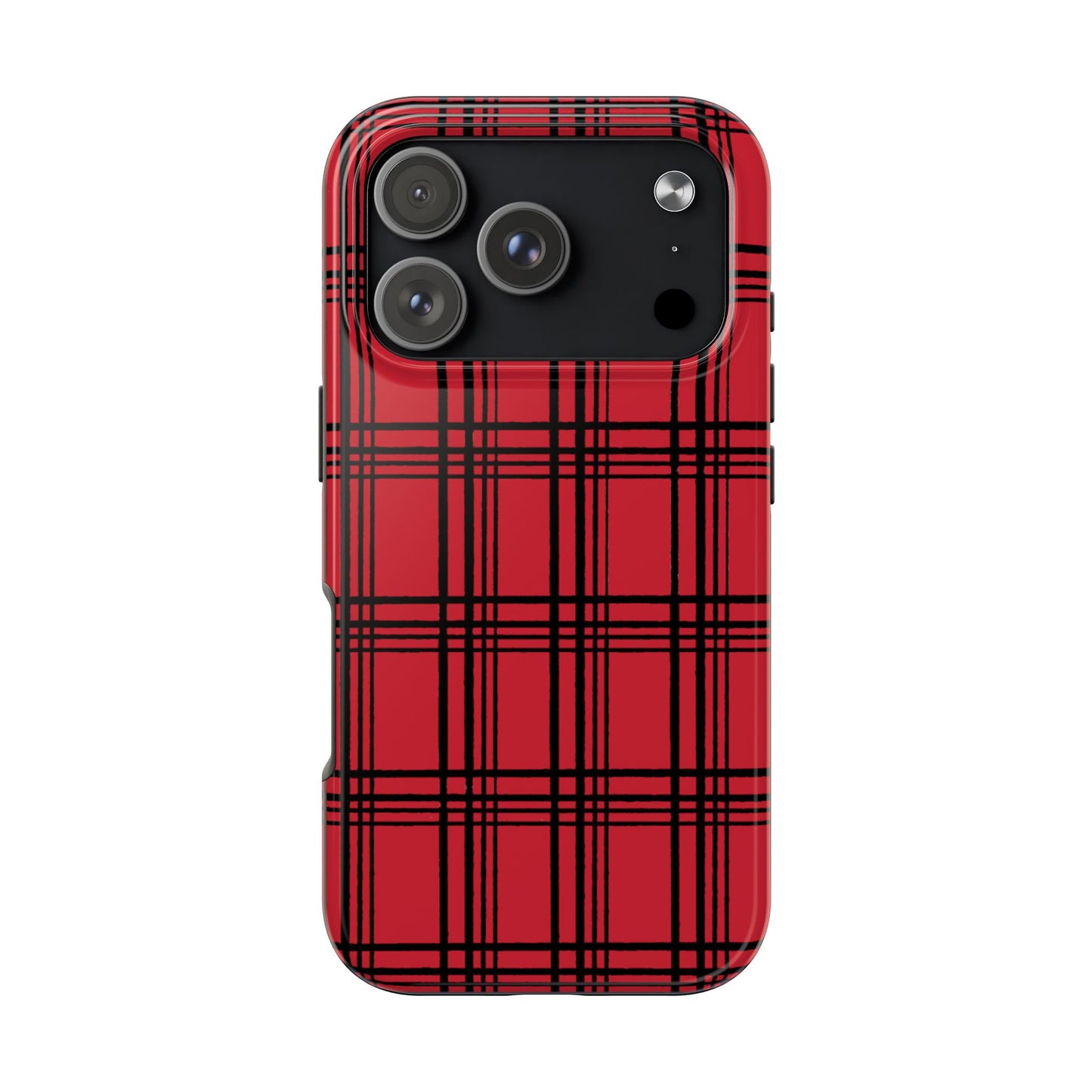 Glad Plaid Red / Black Phone Case