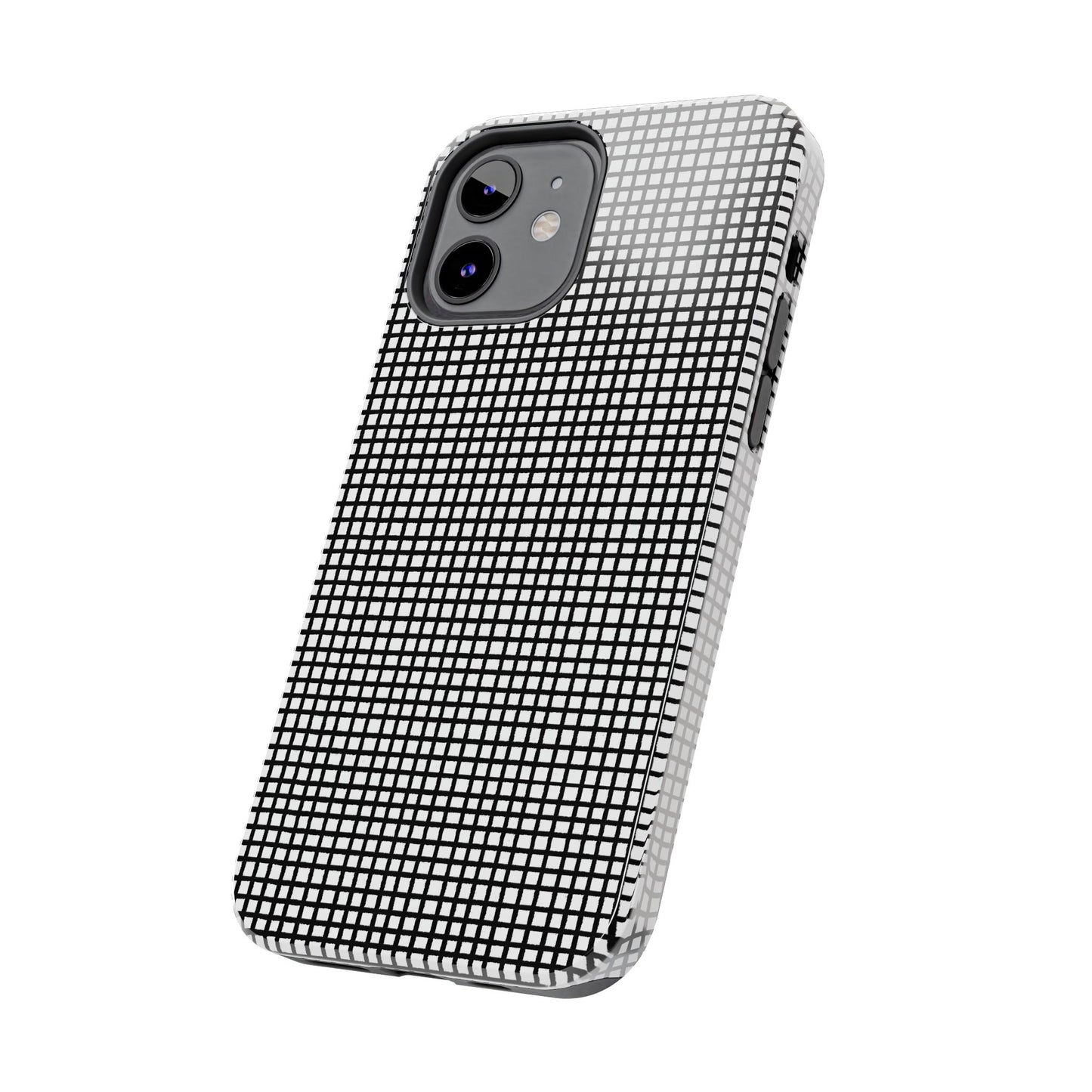 Gingham Black / White Phone Case