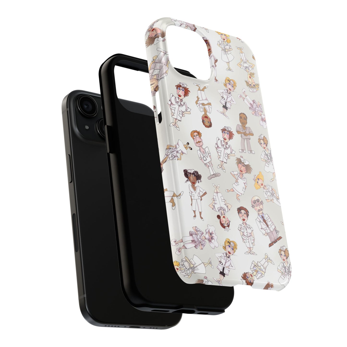 Tossed Nurses Gray Phone Case