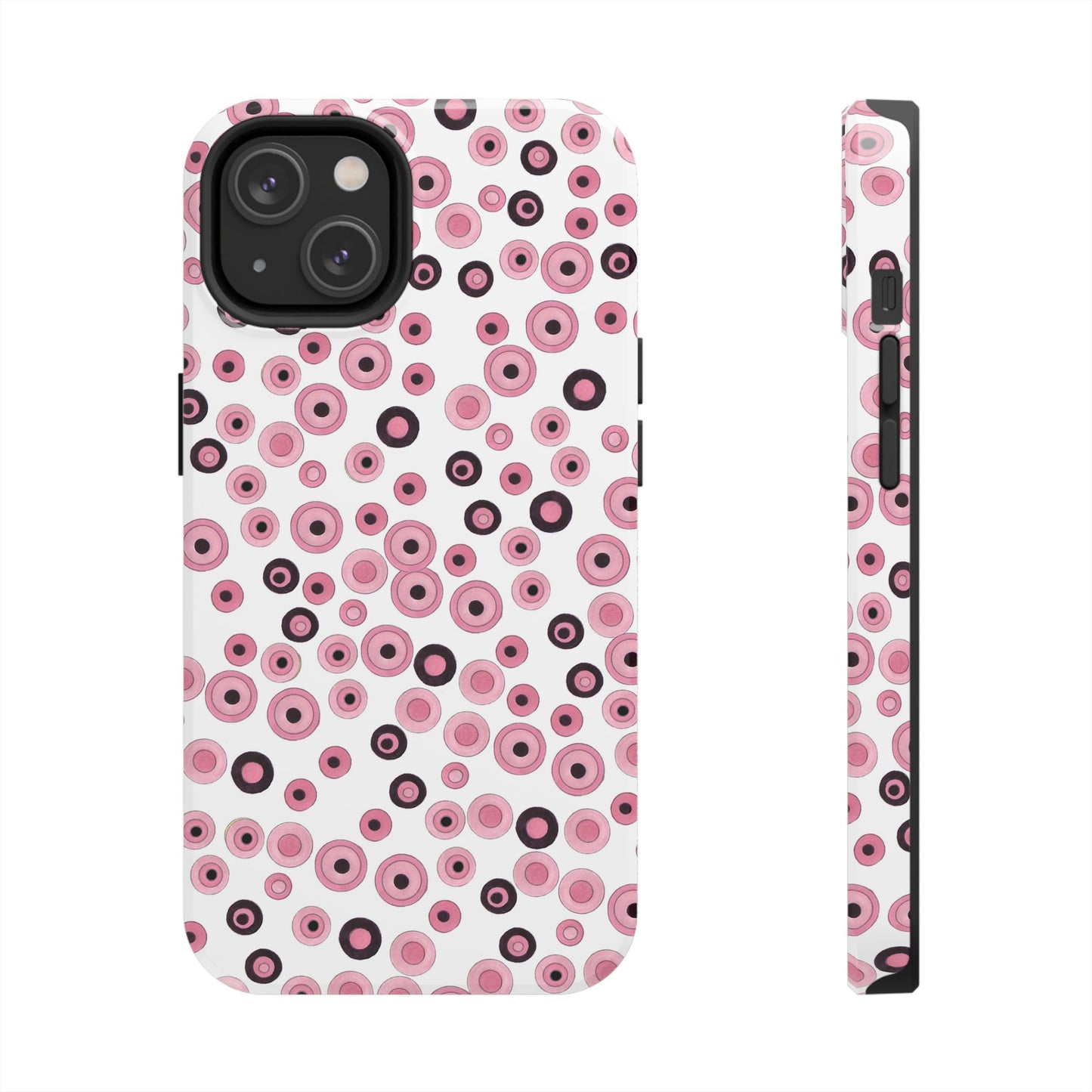 Dots White / Pink Phone Case