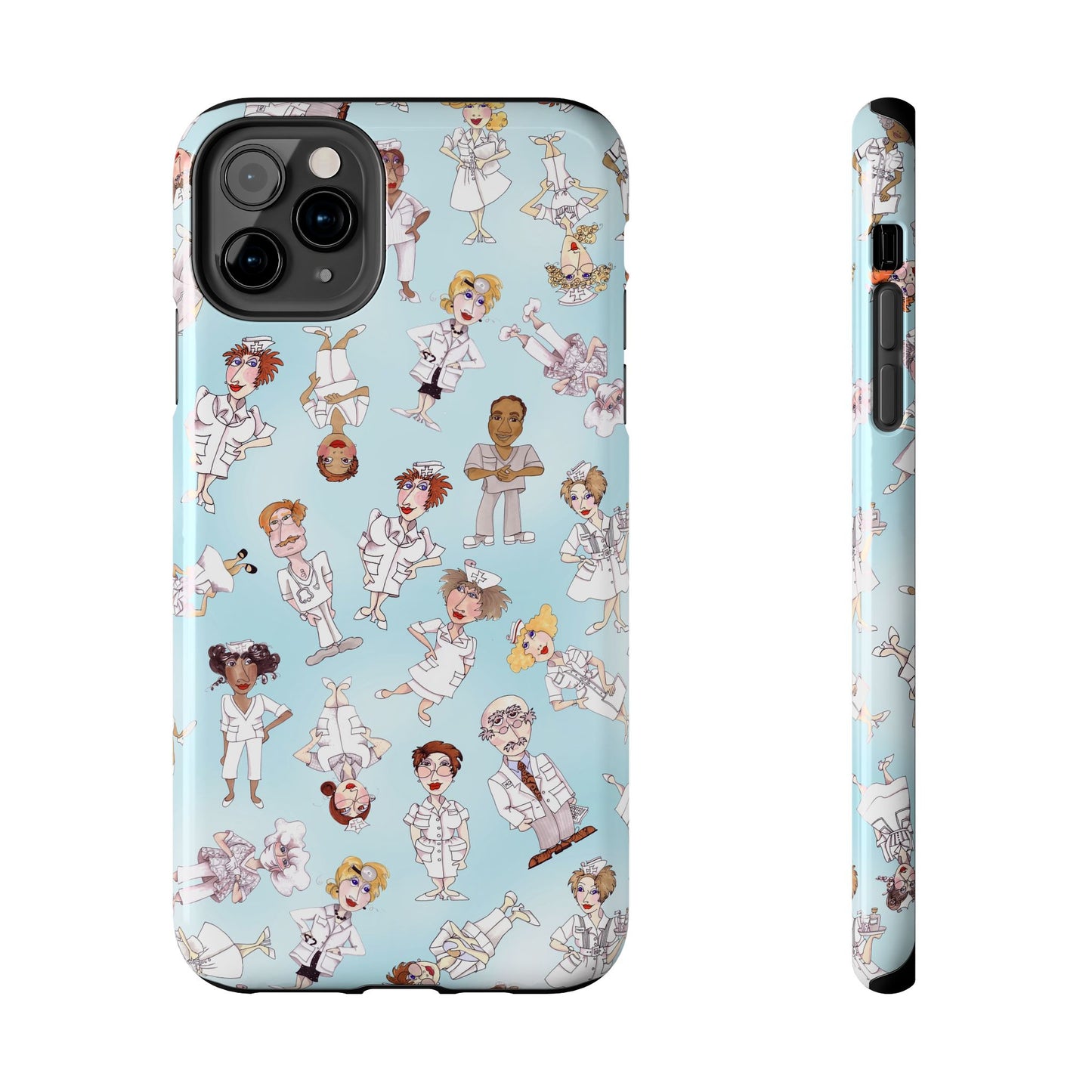 Tossed Nurses Aqua Phone Case