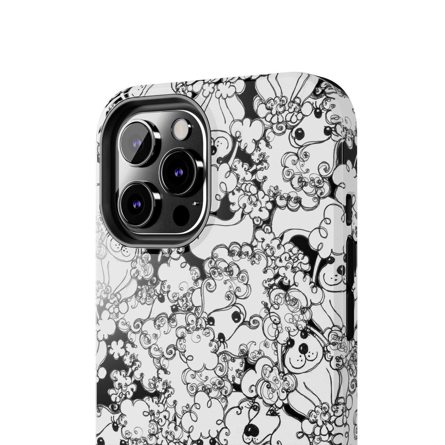 Poodle Party Black Phone Case