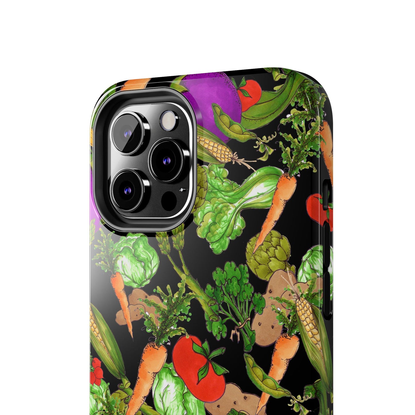 Veggie Jungle Black Phone Case
