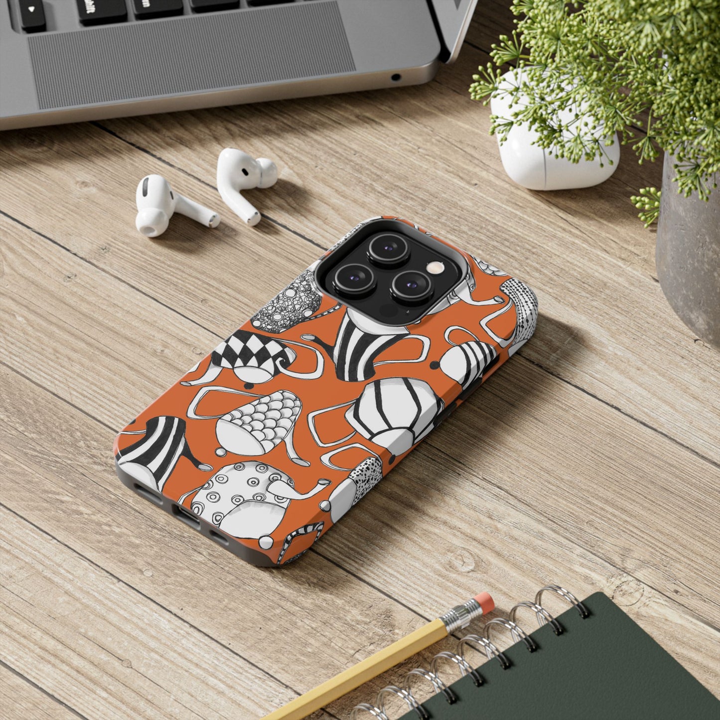 Coffee, Tea Anyone? Orange Phone Case