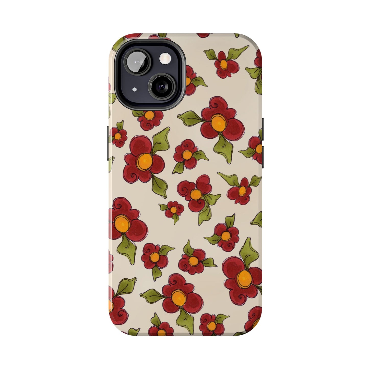 Chili Pepper Daisies Phone Case